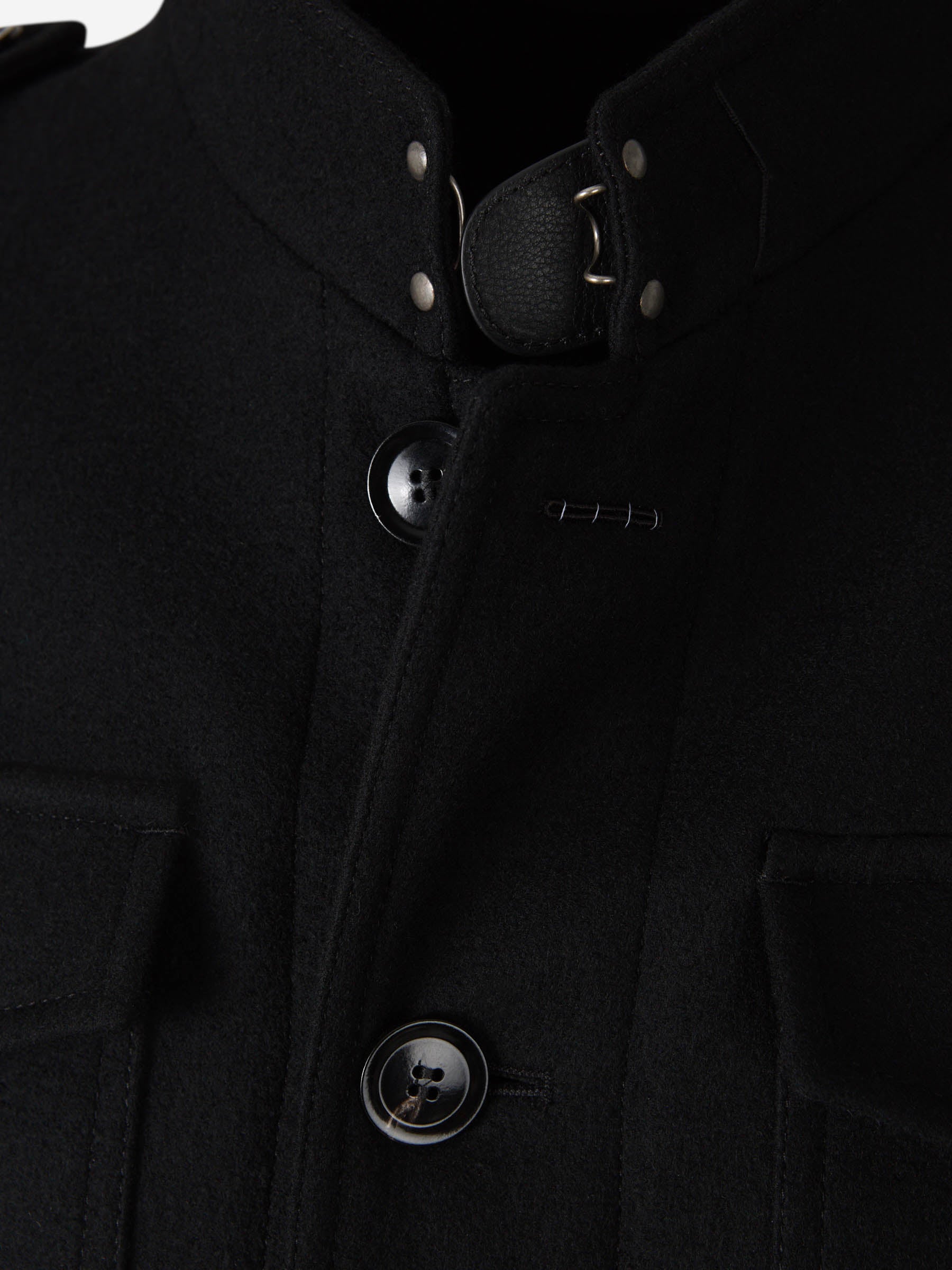 Outlet online Tom Ford Hombre Cazadora Camisera Lana color Negro sku 512-002412 00 - Foto 3