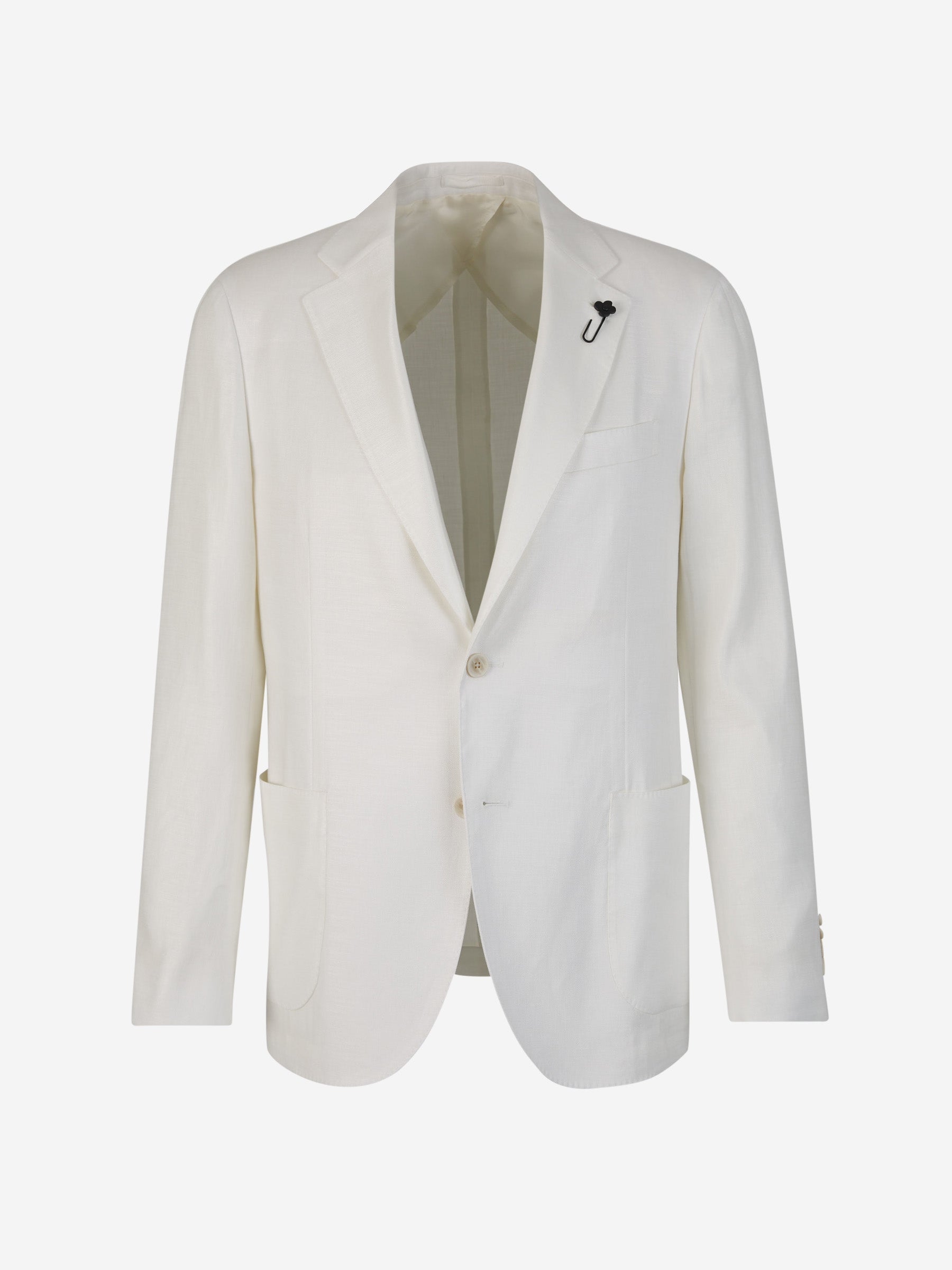 Outlet online Lardini Hombre Americana Lino y Viscosa color Blanco sku 302-003420 02 - Foto 1