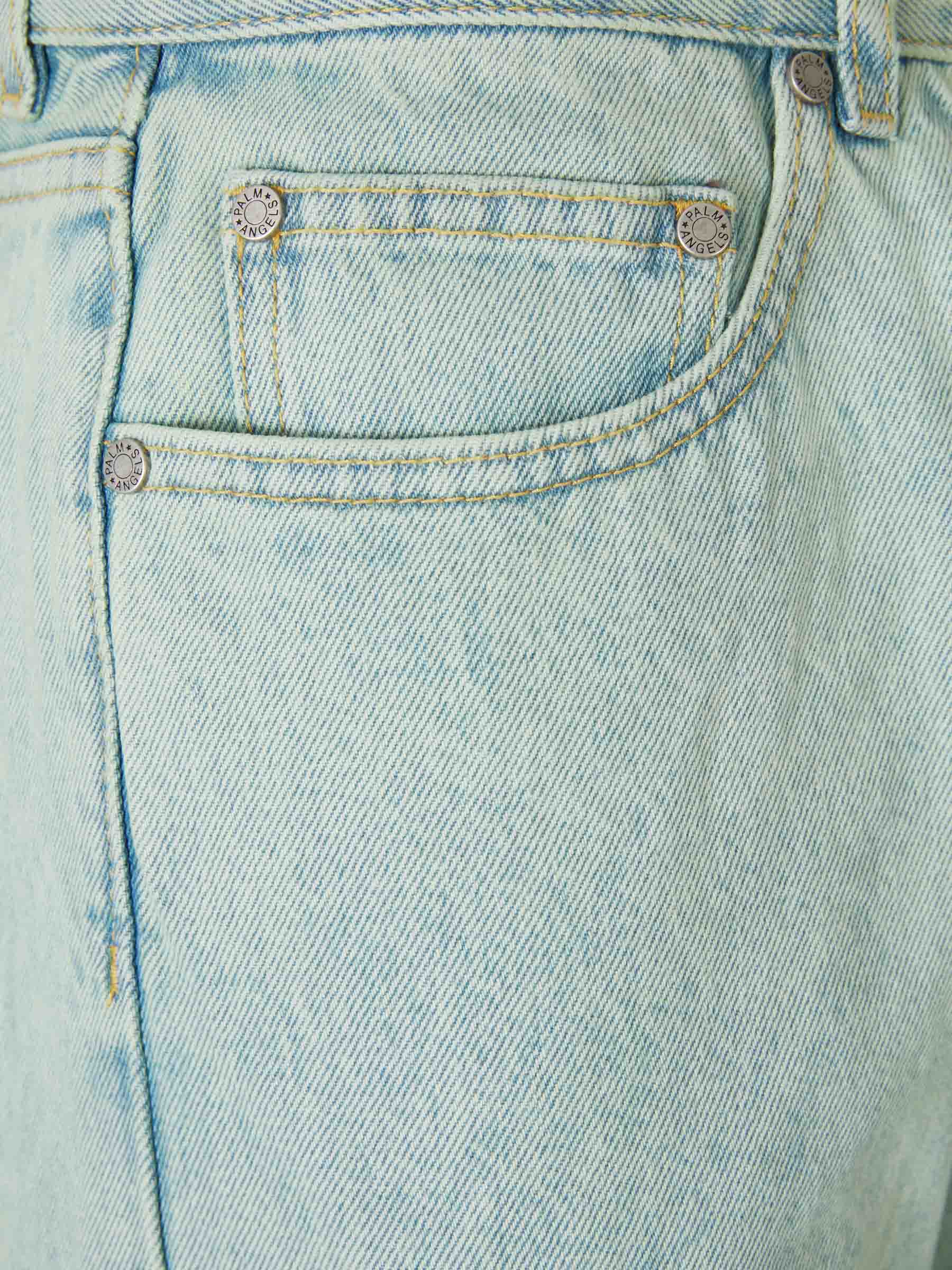 Outlet online Palm Angels Hombre Jeans Straight Fit color Azul Denim sku 522-002588 01 - Foto 3