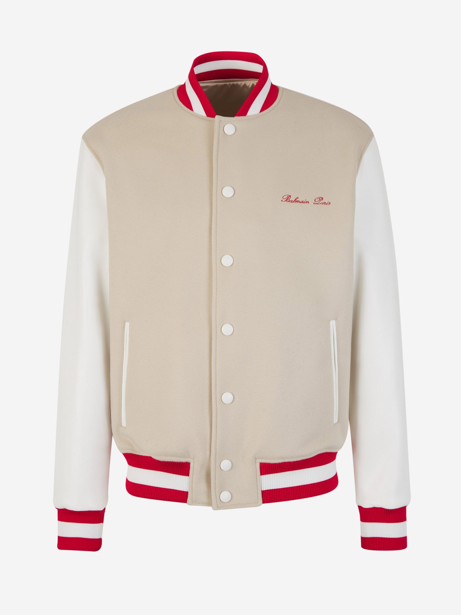 Outlet online Balmain Hombre Chaqueta Bomber Logo color Topo sku 512-002131 01 - Foto 1
