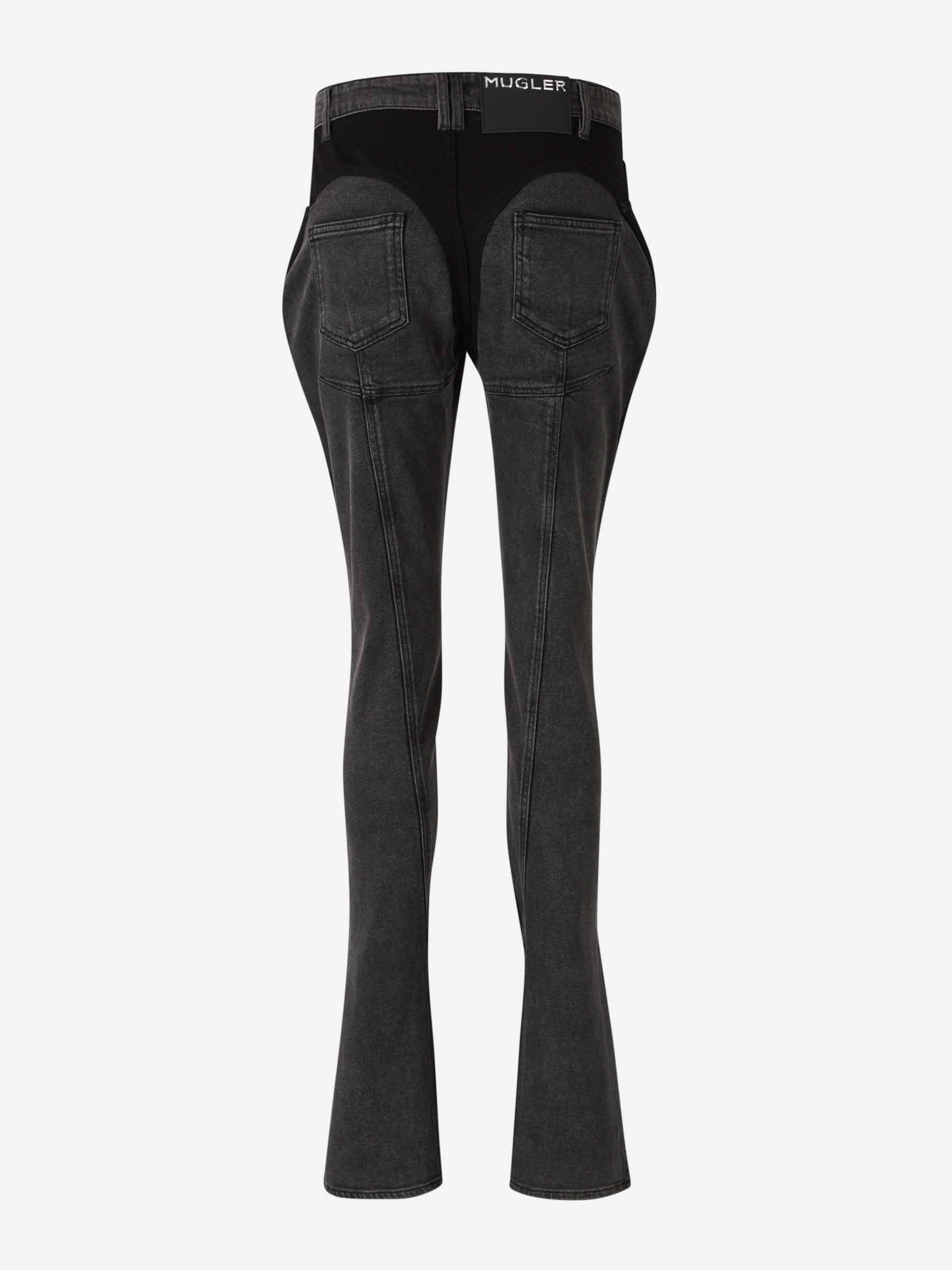 Outlet online Mugler Mujer Jeans Skinny Fit color Negro sku 763-001577 01 - Foto 4