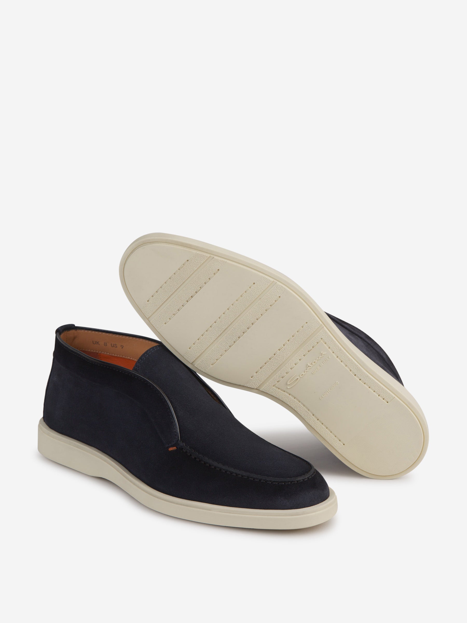 Outlet online Santoni Hombre Mocasines Altos Piel color Azul Noche sku 611-004409 01 - Foto 5