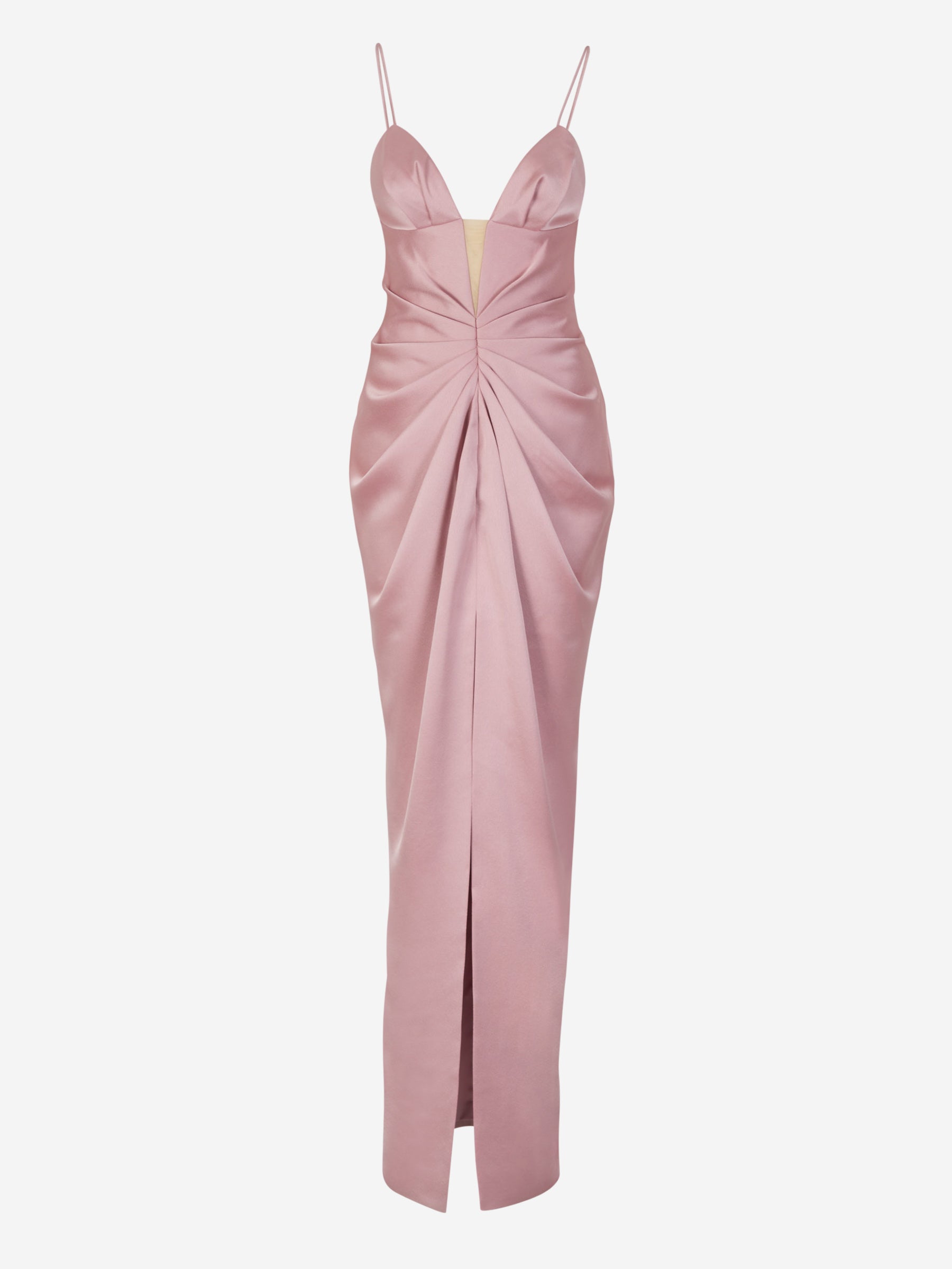 Outlet online Rasario Mujer Vestido Maxi Satén color Rosa Palo sku 732-001364 01 - Foto 2