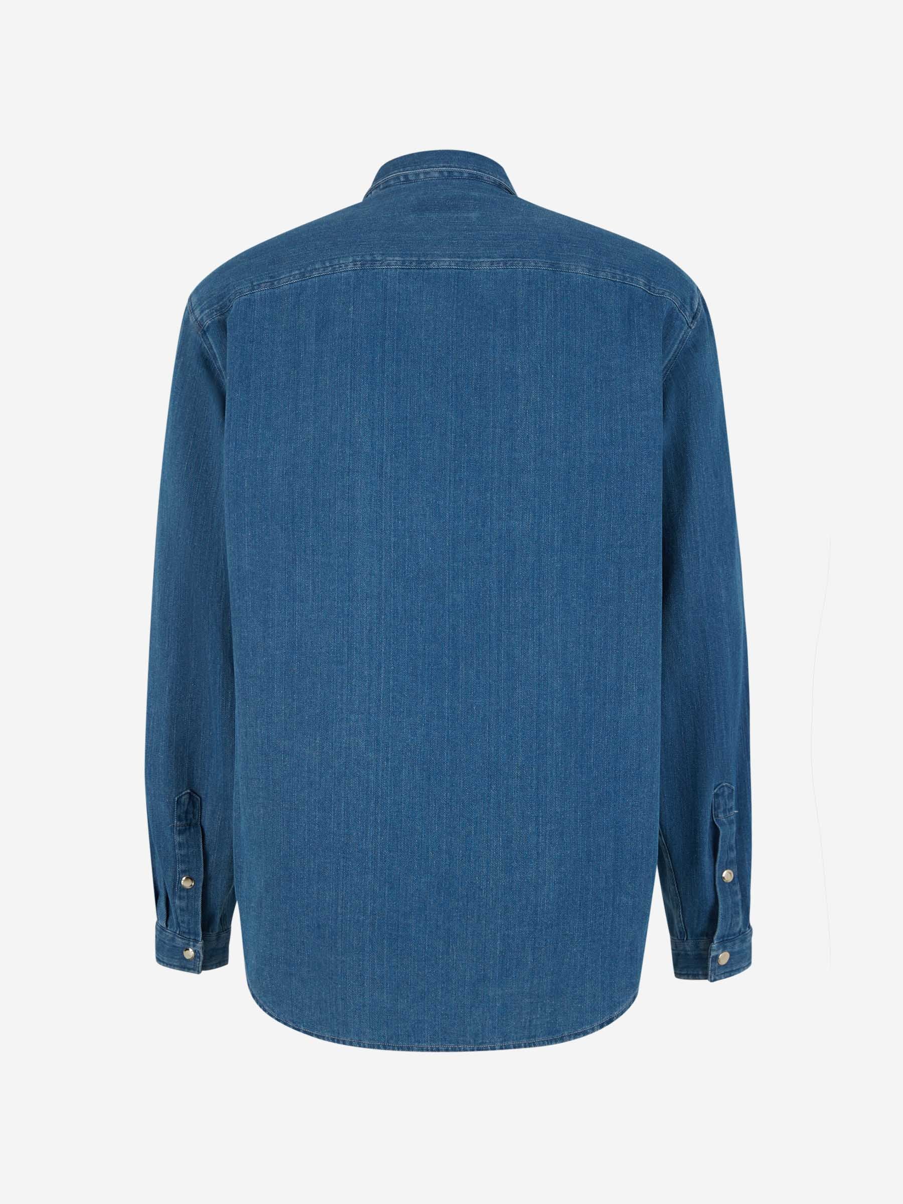 Outlet online Lardini Hombre Sobrecamisa Denim Algodón color Azul Denim sku 531-006230 01 - Foto 2
