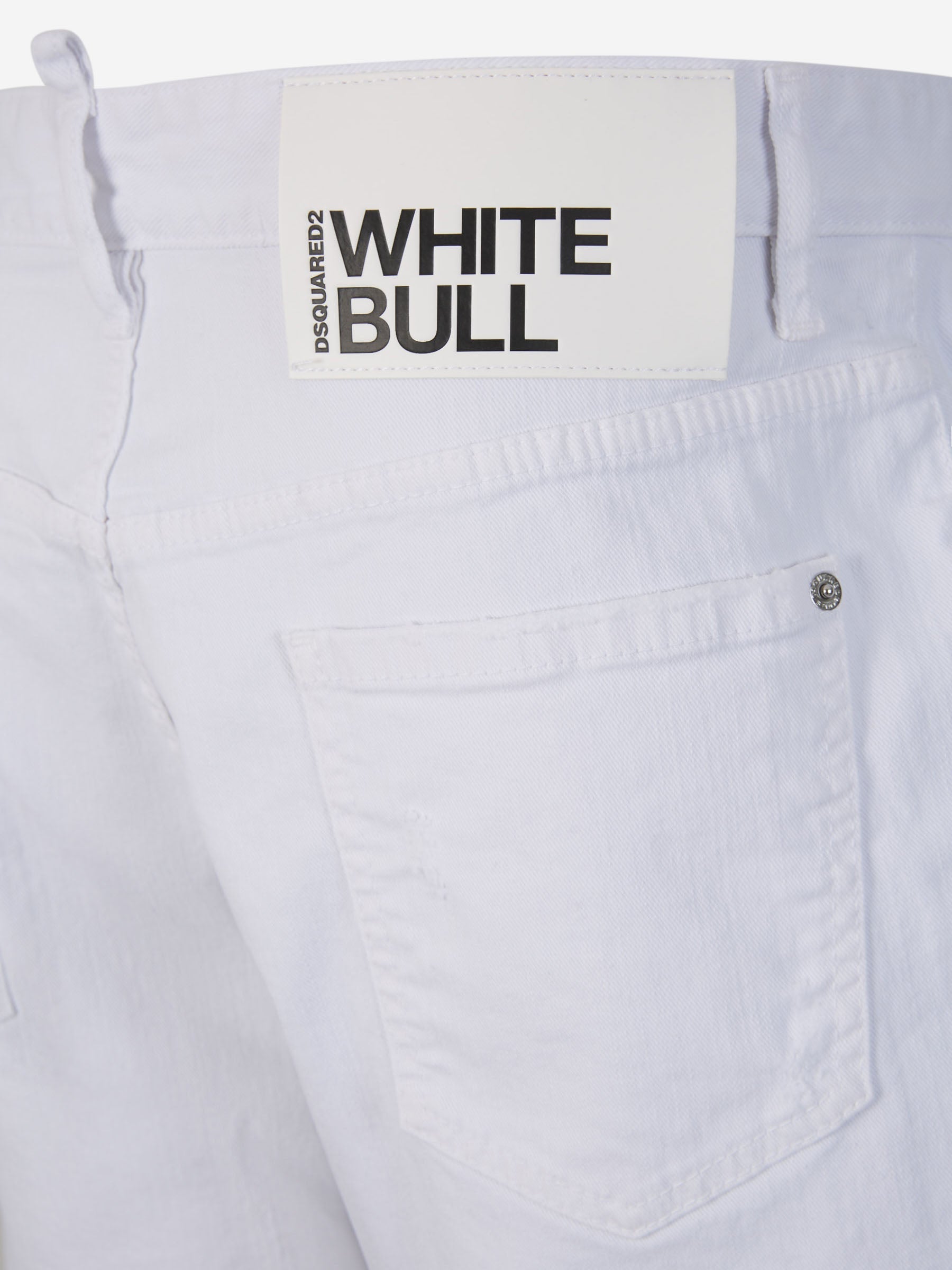 Outlet online Dsquared2 Hombre Bermudas Denim Rotos color Blanco sku 523-000964 01 - Foto 4