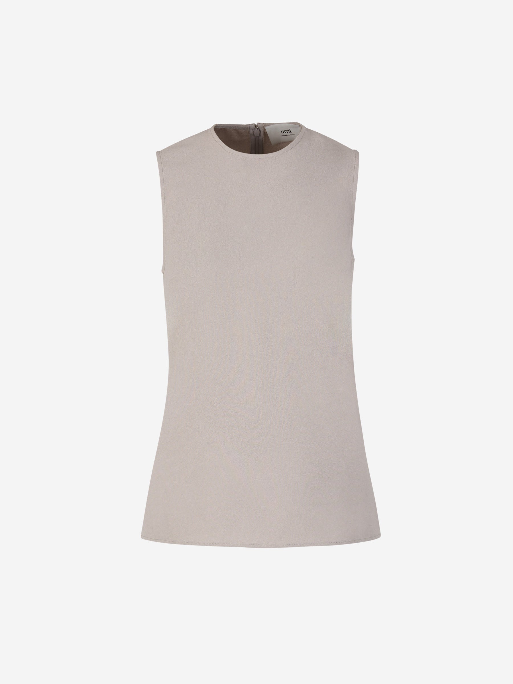 Outlet online Ami Paris Mujer Top Fluido Viscosa color Gris Piedra sku 703-002078 01 - Foto 1