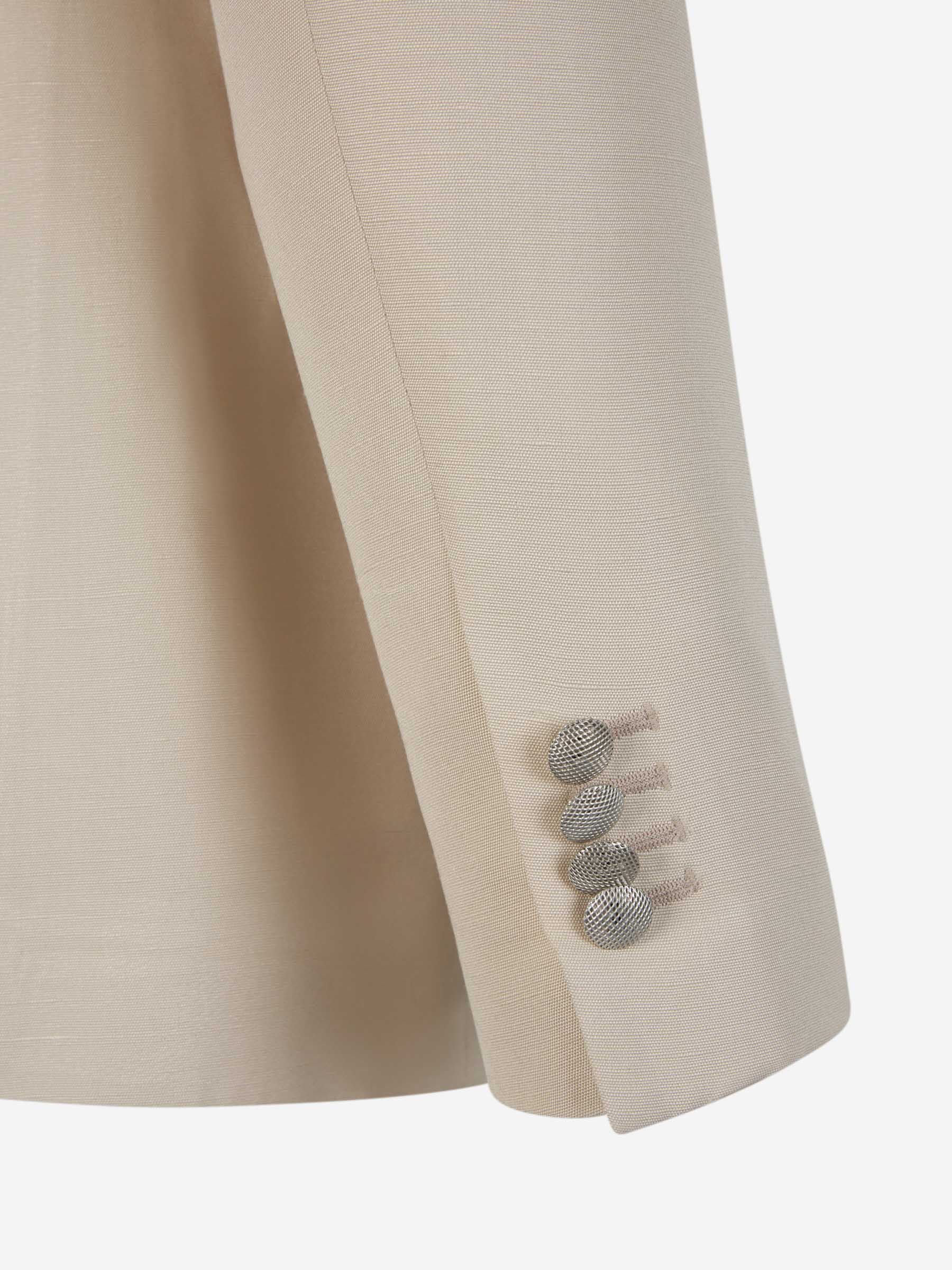 Outlet online Lardini Hombre Americana Lisa Viscosa color Crema sku 331-000126 01 - Foto 5