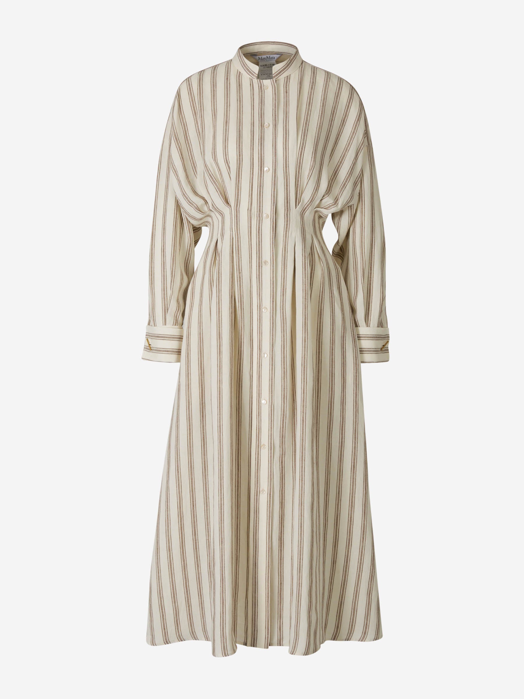 Outlet online Max Mara Mujer Vestido Midi Lino color Beis sku 721-000259 01 - Foto 2