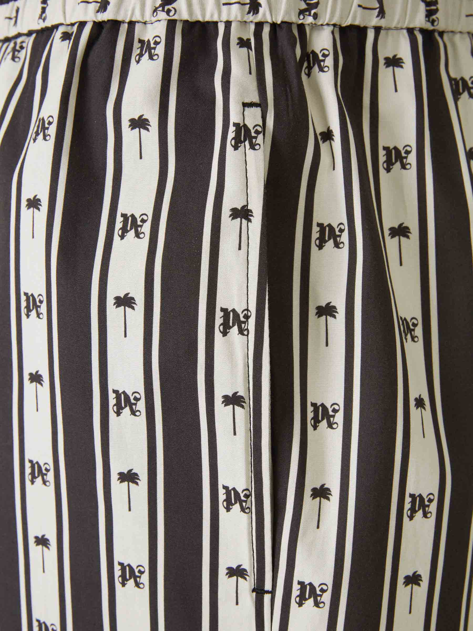 Outlet online Palm Angels Hombre Bermudas Motivo Rayas Logo color Negro sku 523-000937 01 - Foto 3