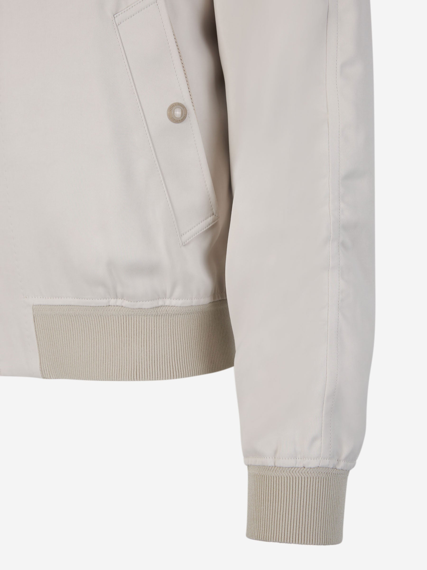 Outlet online Tom Ford Hombre Chaqueta Bomber Lisa color Marfil sku 512-002185 01 - Foto 4