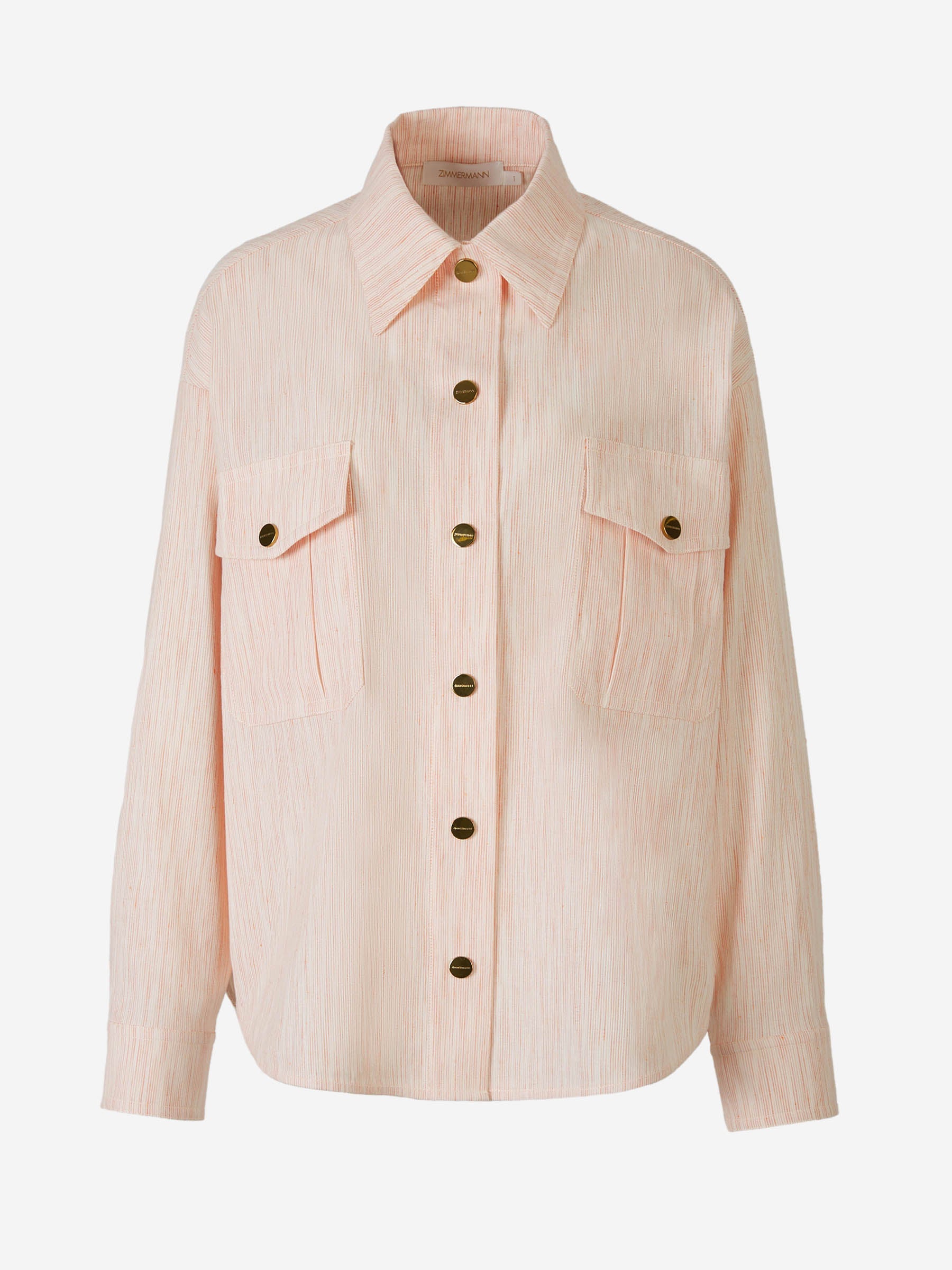Outlet online Zimmermann Mujer Camisa Tranquility Stripe color Rosa sku 701-002071 00 - Foto 2