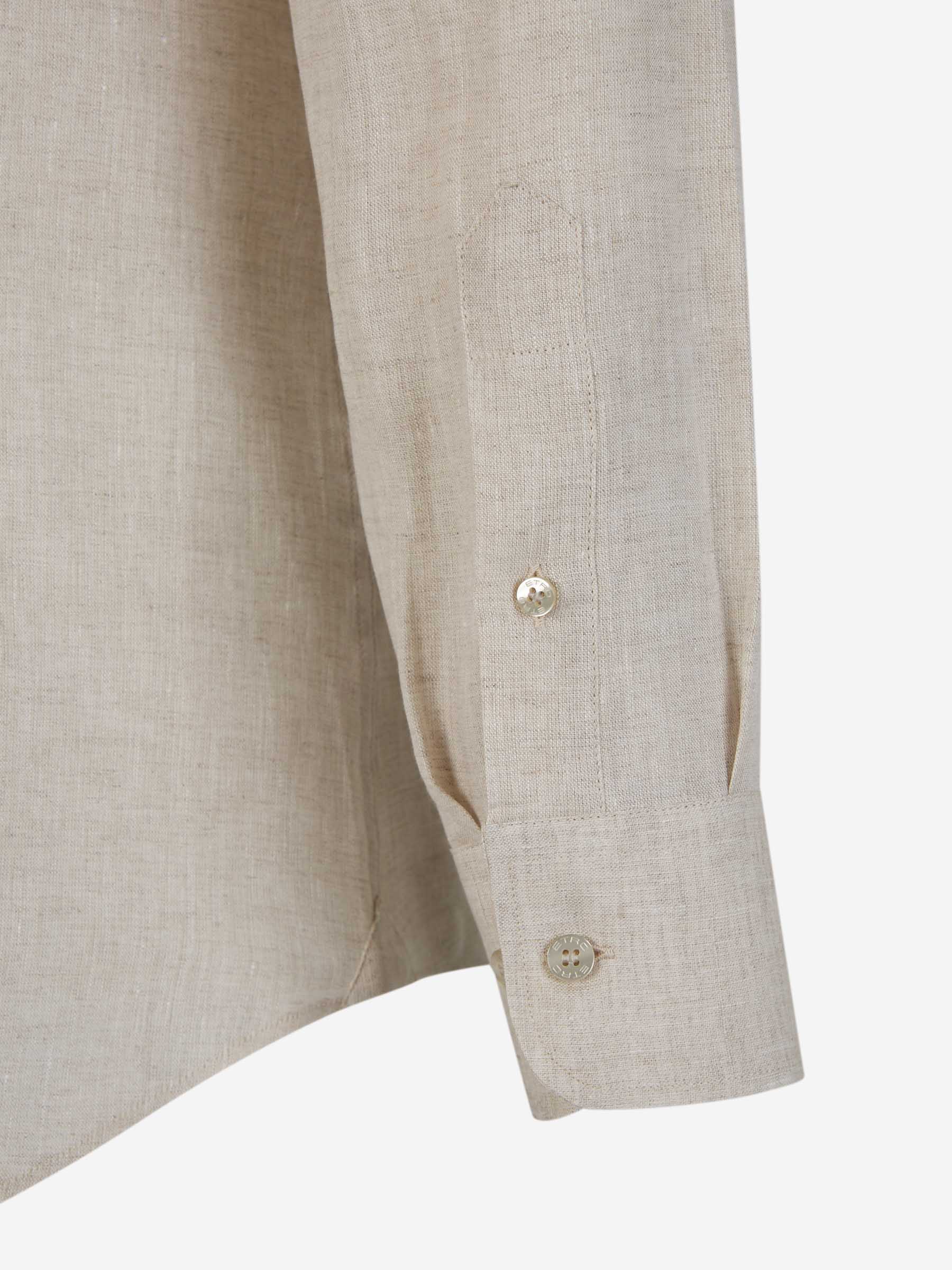 Outlet online Etro Hombre Camisa Lino Logo color Crema sku 531-006216 02 - Foto 5