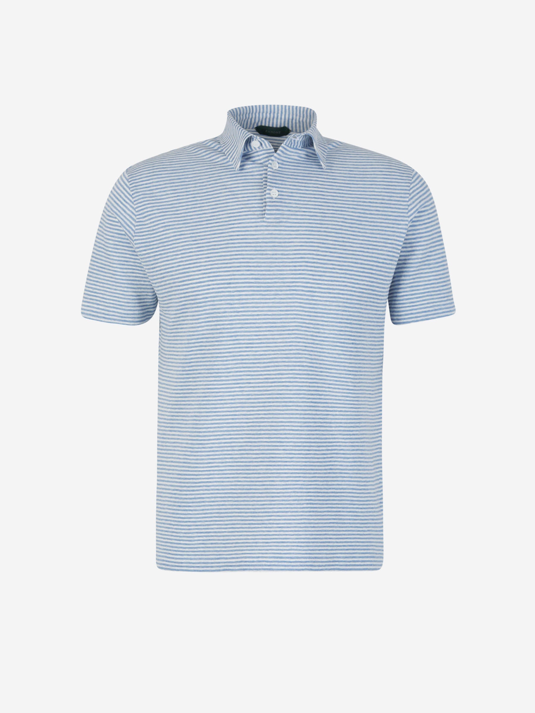 Outlet online Zanone Hombre Polo Motivo Rayas Lino color Azul sku 552-001434 01 - Foto 1