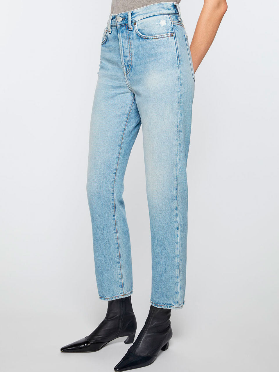 Outlet online Acne Studios Mujer Jeans Rectos Algodón color Azul Denim sku 763-001547 01 - Foto 1