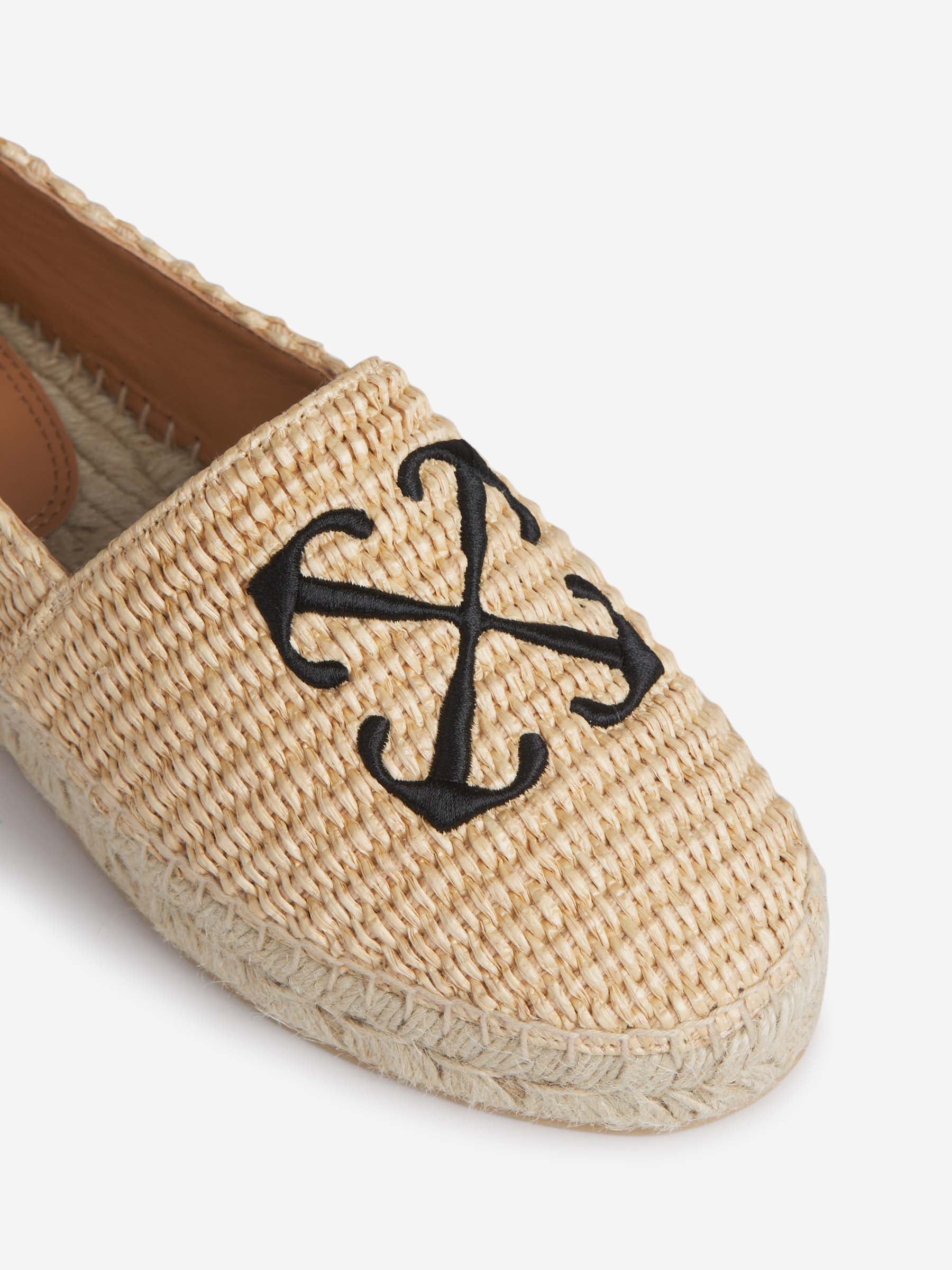 Outlet online Off-White Mujer Alpargatas Rafia Arrow color Marrón sku 800-005187 01 - Foto 5