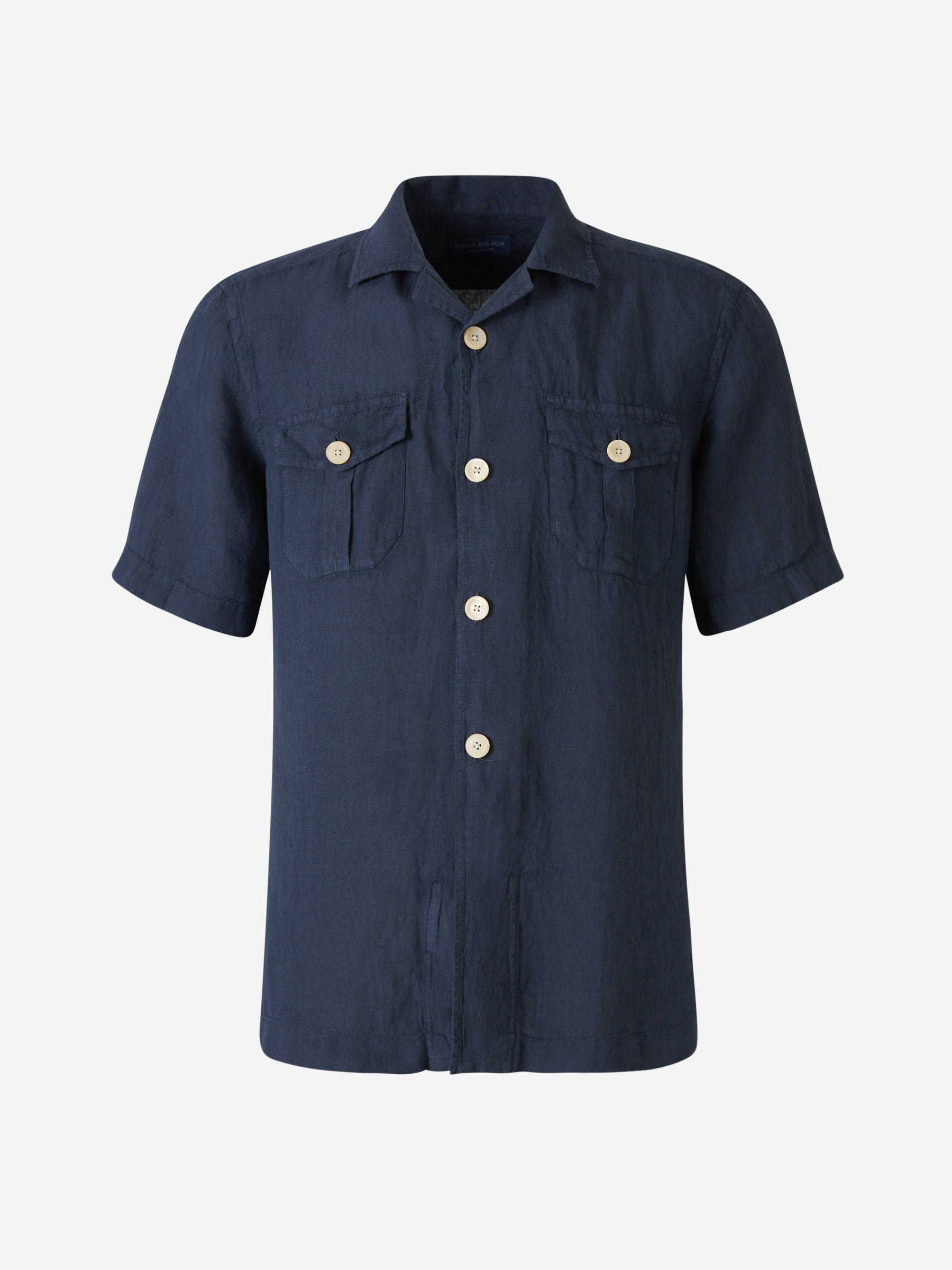 Outlet online Santa Eulalia Hombre Camisa Lisa Lino color Azul Marino sku 532-000573 03 - Foto 1