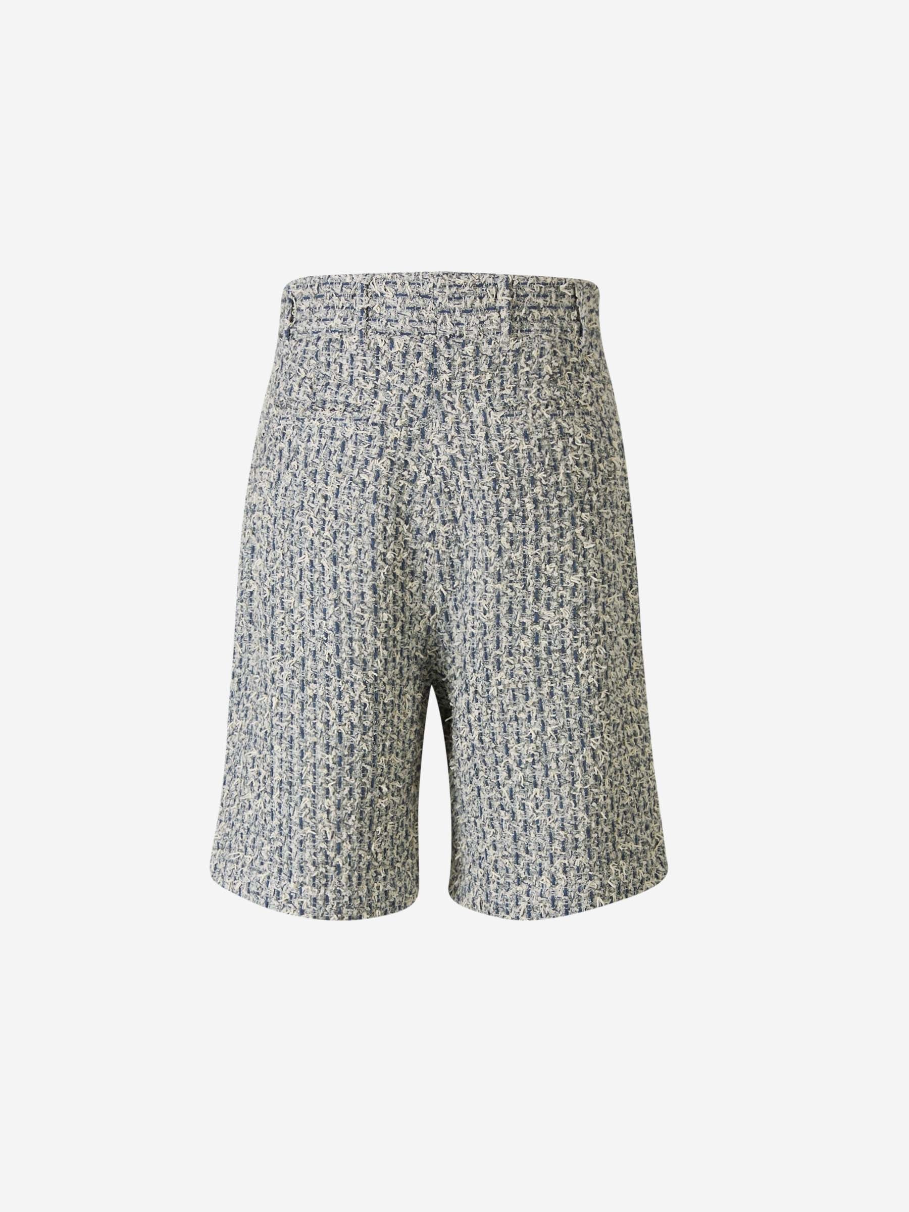 Outlet online Amiri Hombre Bermudas Tweed Boucle color Azul sku 523-000949 01 - Foto 4