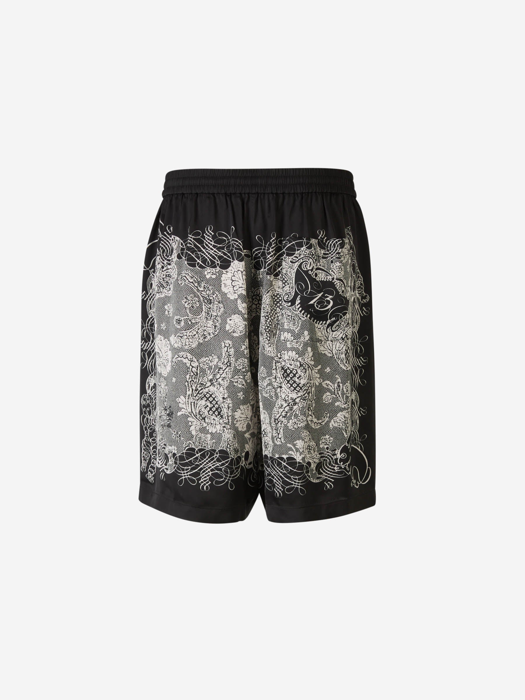 Outlet online Acne Studios Hombre Bermudas Estampadas Viscosa color Negro sku 523-000914 01 - Foto 3