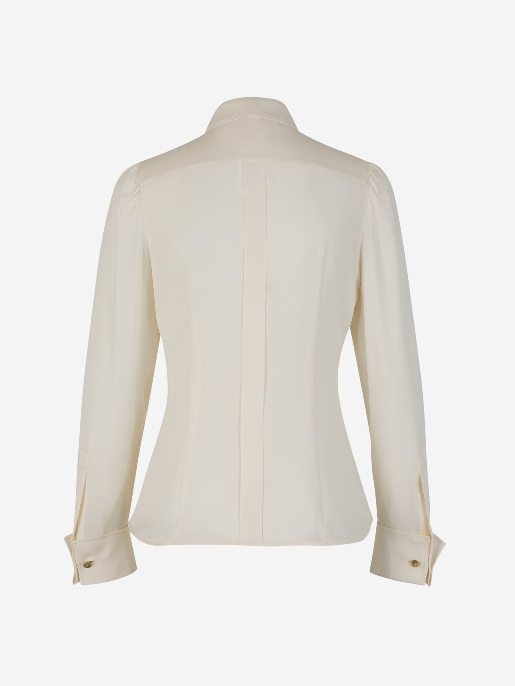 Outlet online Max Mara Mujer Camisa Seda Banda color Crema sku 701-002021 01 - Foto 2