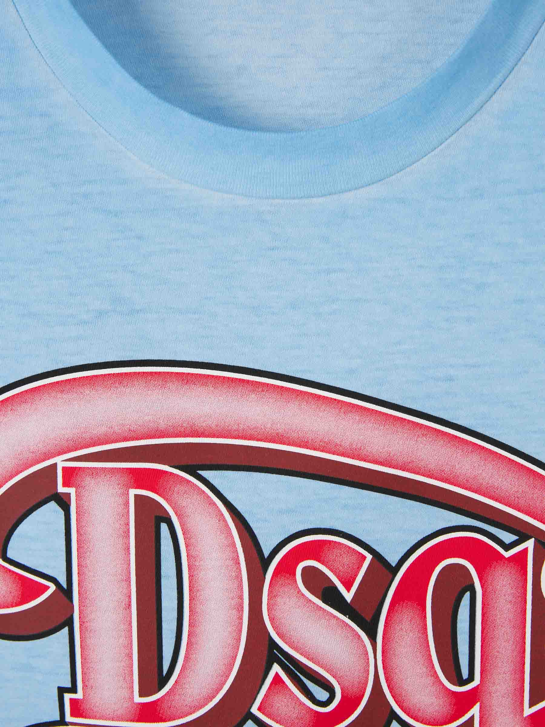 Outlet online Dsquared2 Hombre Camiseta Surf Dsq2 color Azul Cielo sku 553-003662 01 - Foto 3