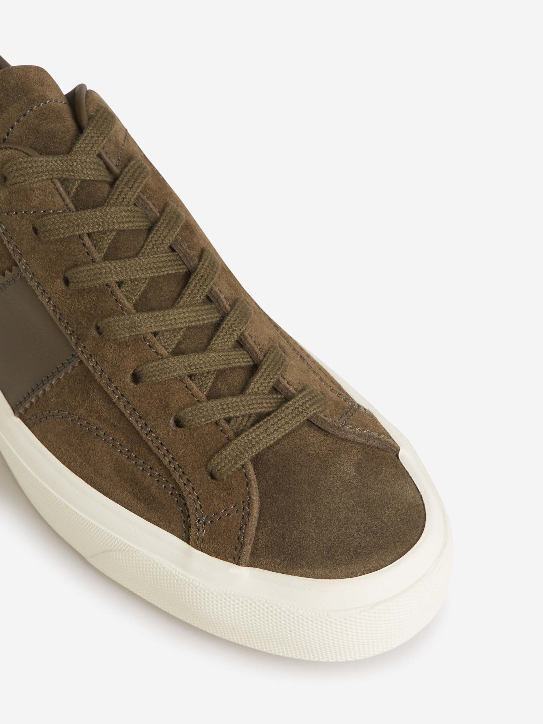 Outlet online Tom Ford Hombre Sneakers Piel Ante color Verde Militar sku 616-002735 01 - Foto 5