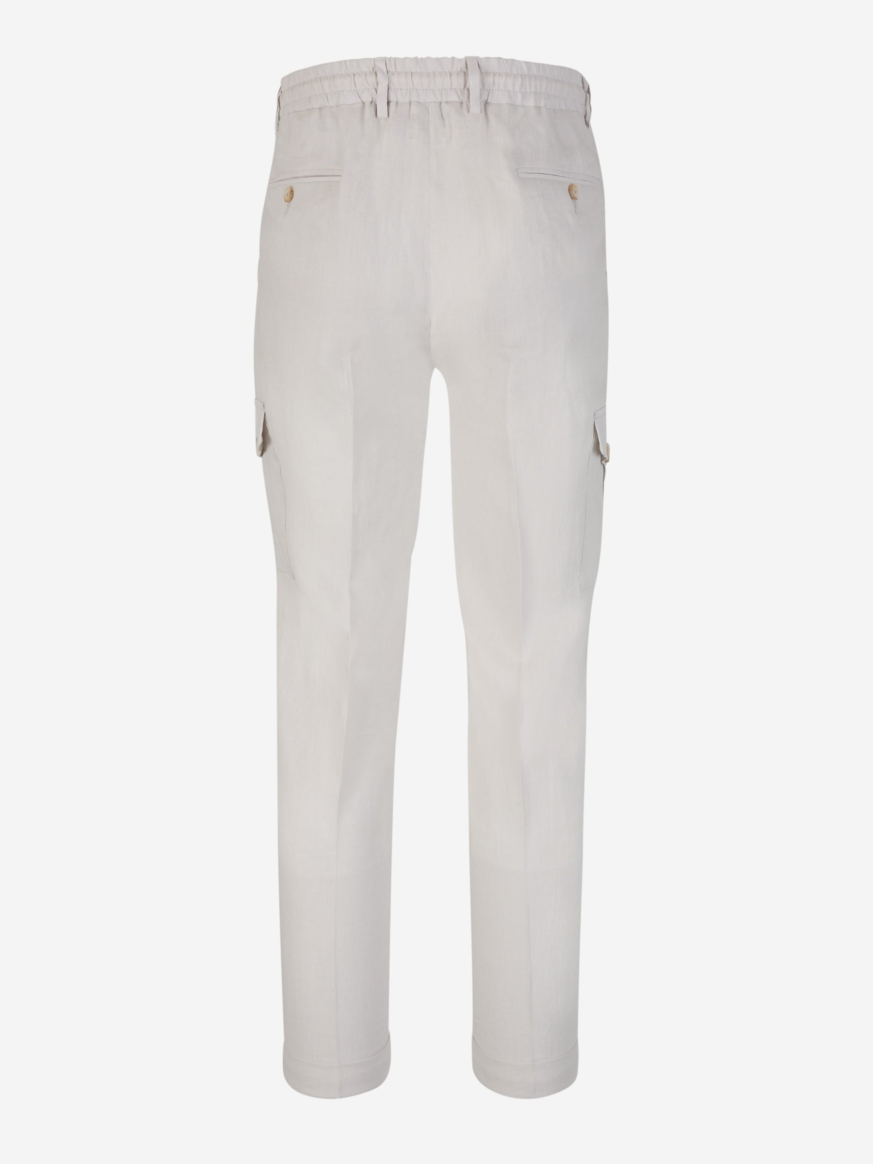 Outlet online Gran Sasso Hombre Pantalones Cargo Lino color Gris Claro sku 521-003047 01 - Foto 3