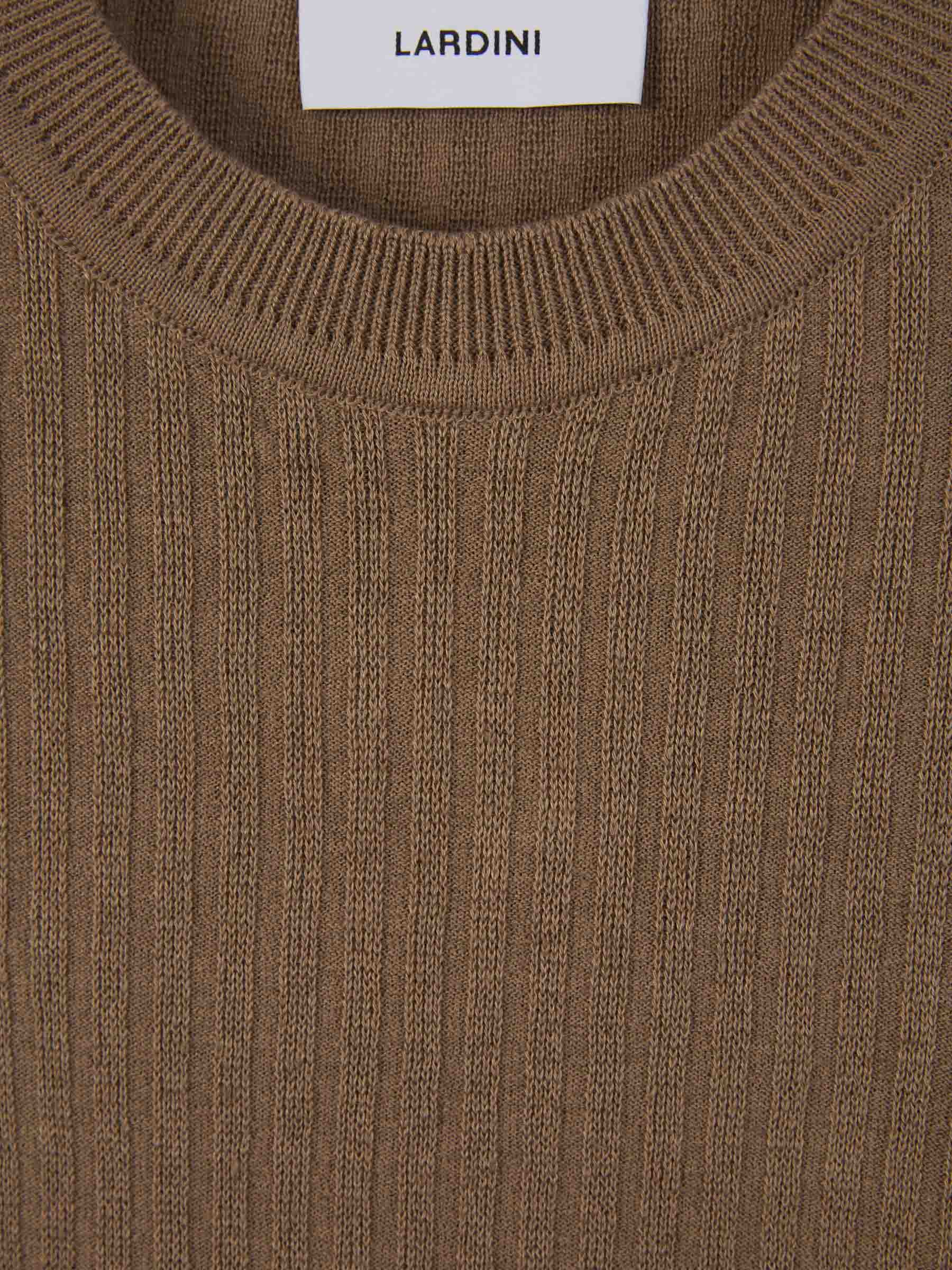 Outlet online Lardini Hombre Camiseta Punto Acanalado color Topo sku 553-003511 02 - Foto 3