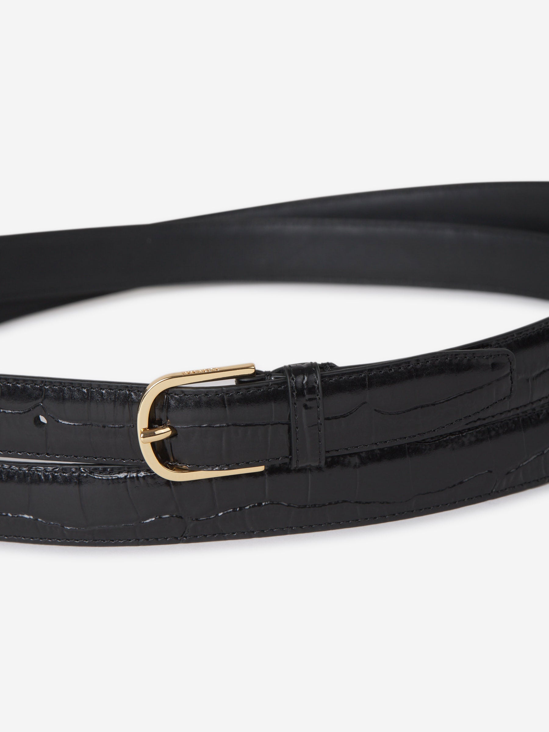 Outlet online TOTEME Mujer Cinturón Piel Liso color Negro sku 830-000337 01 - Foto 3