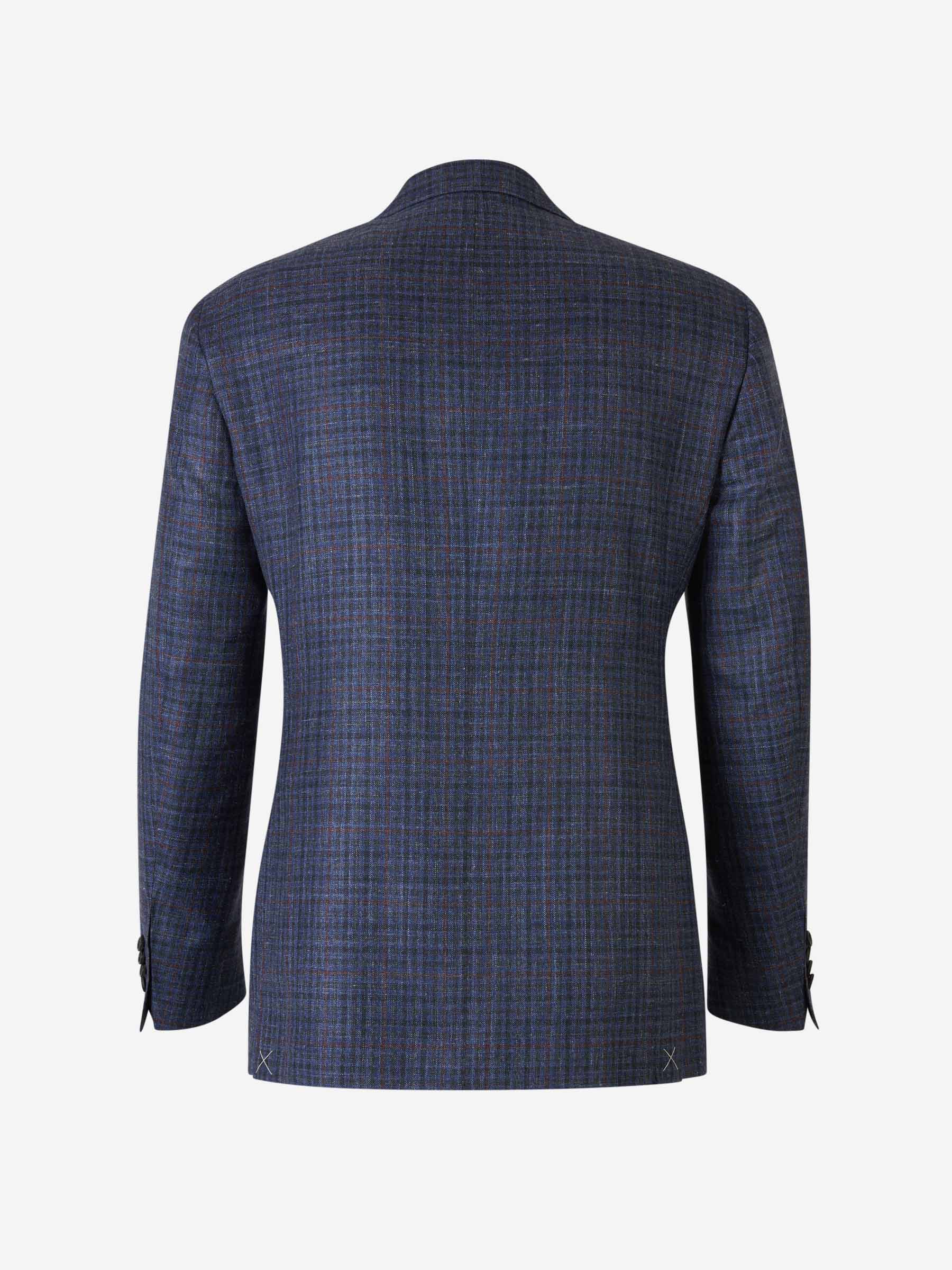 Outlet online Canali Hombre Americana Motivo Cuadros color Azul Noche sku 302-003464 01 - Foto 2