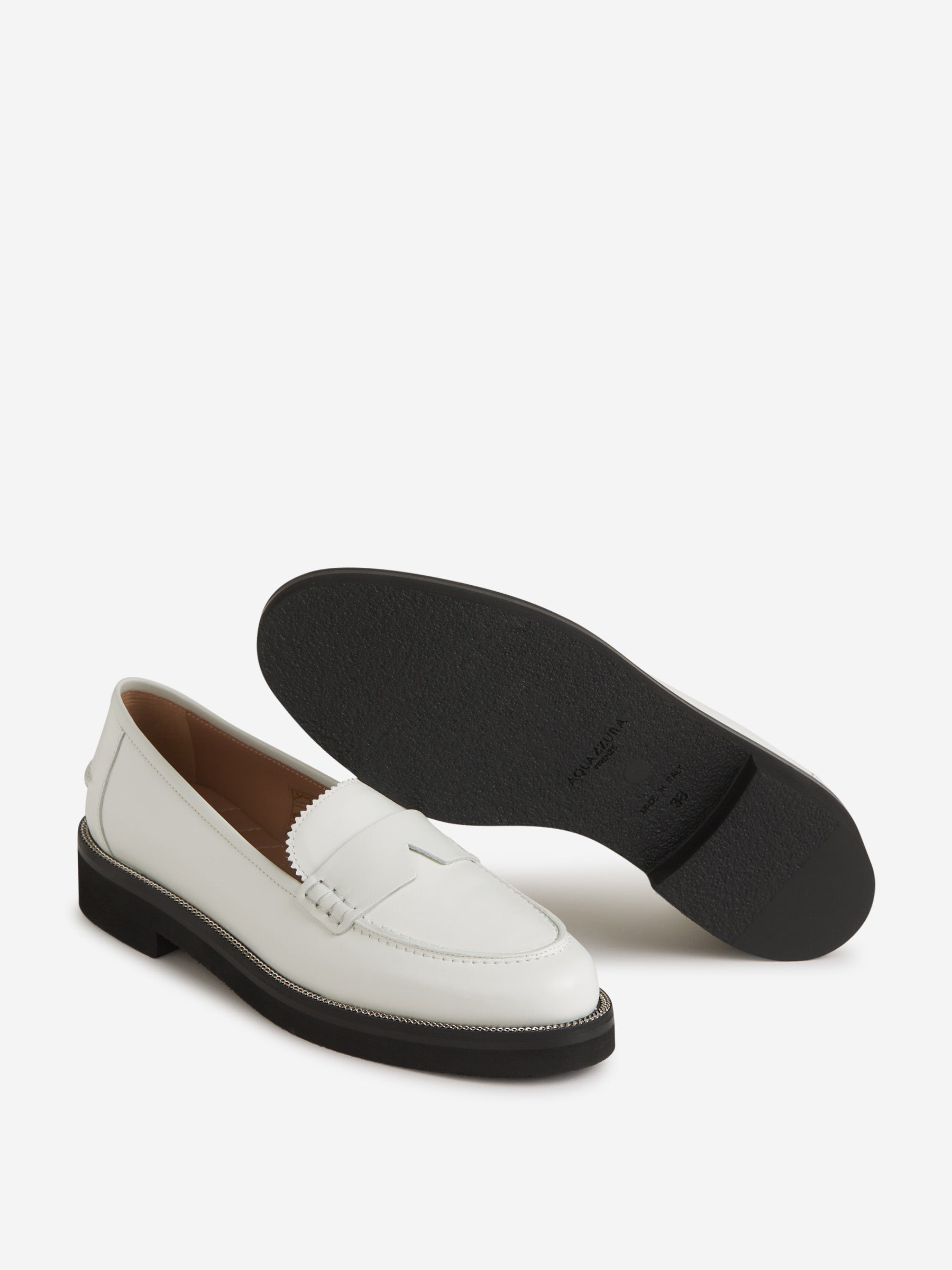 Outlet online Aquazzura Mujer Mocasines Aqua Piel color Blanco sku 800-005165 01 - Foto 4