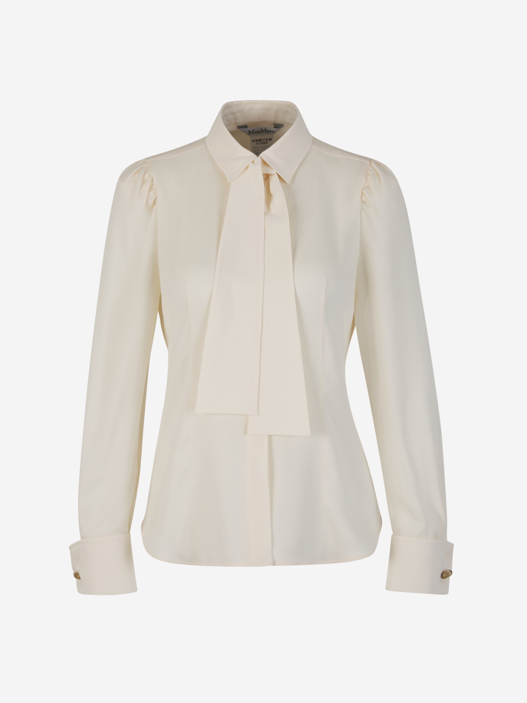 Outlet online Max Mara Mujer Camisa Seda Banda color Crema sku 701-002021 01 - Foto 1