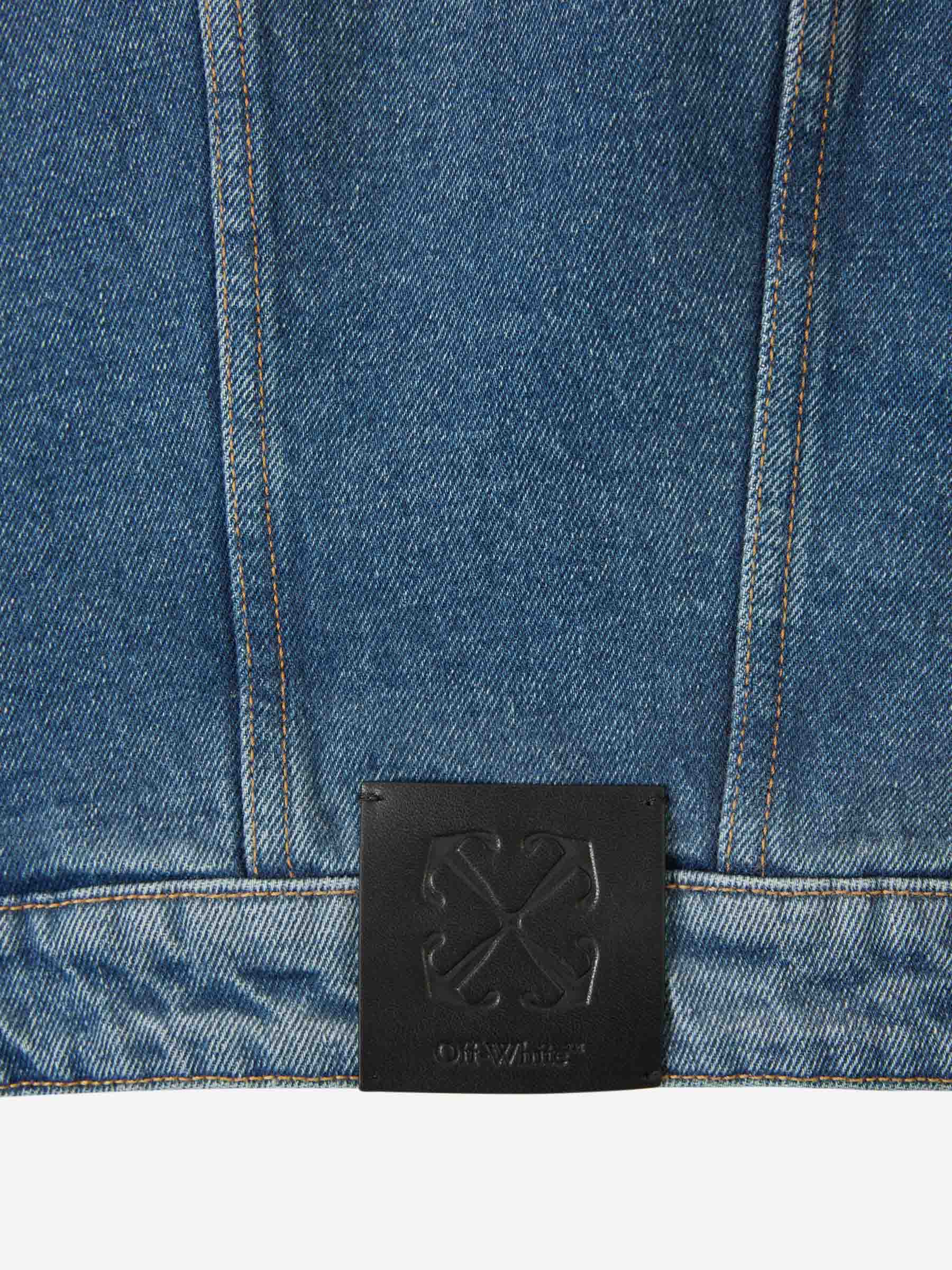 Outlet online Off-White Mujer Cazadora Corta Denim Algodón color Azul Denim sku 772-001316 01 - Foto 6