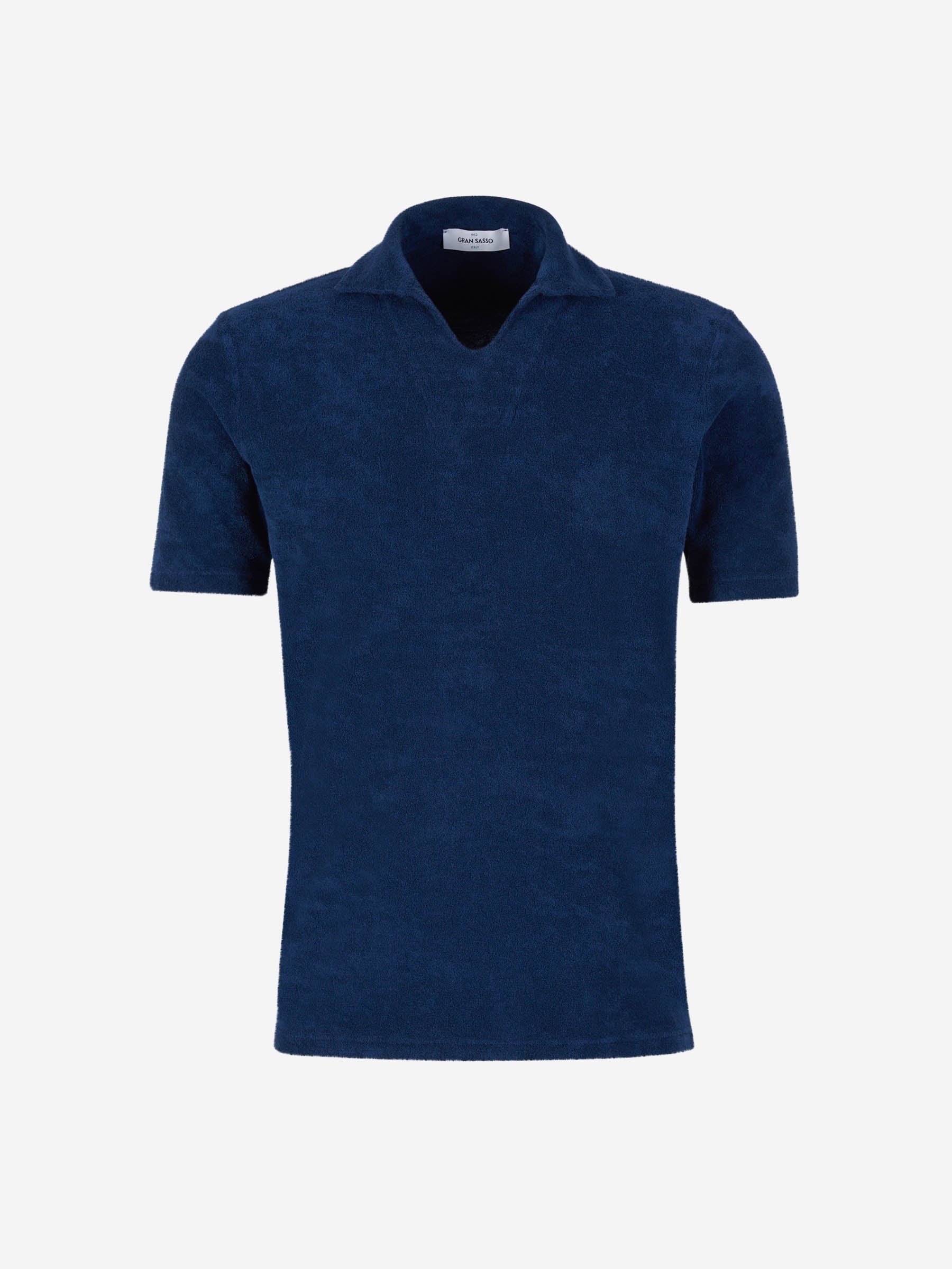 Outlet online Gran Sasso Hombre Polo Toalla Algodón color Azul Marino sku 552-001488 01 - Foto 1