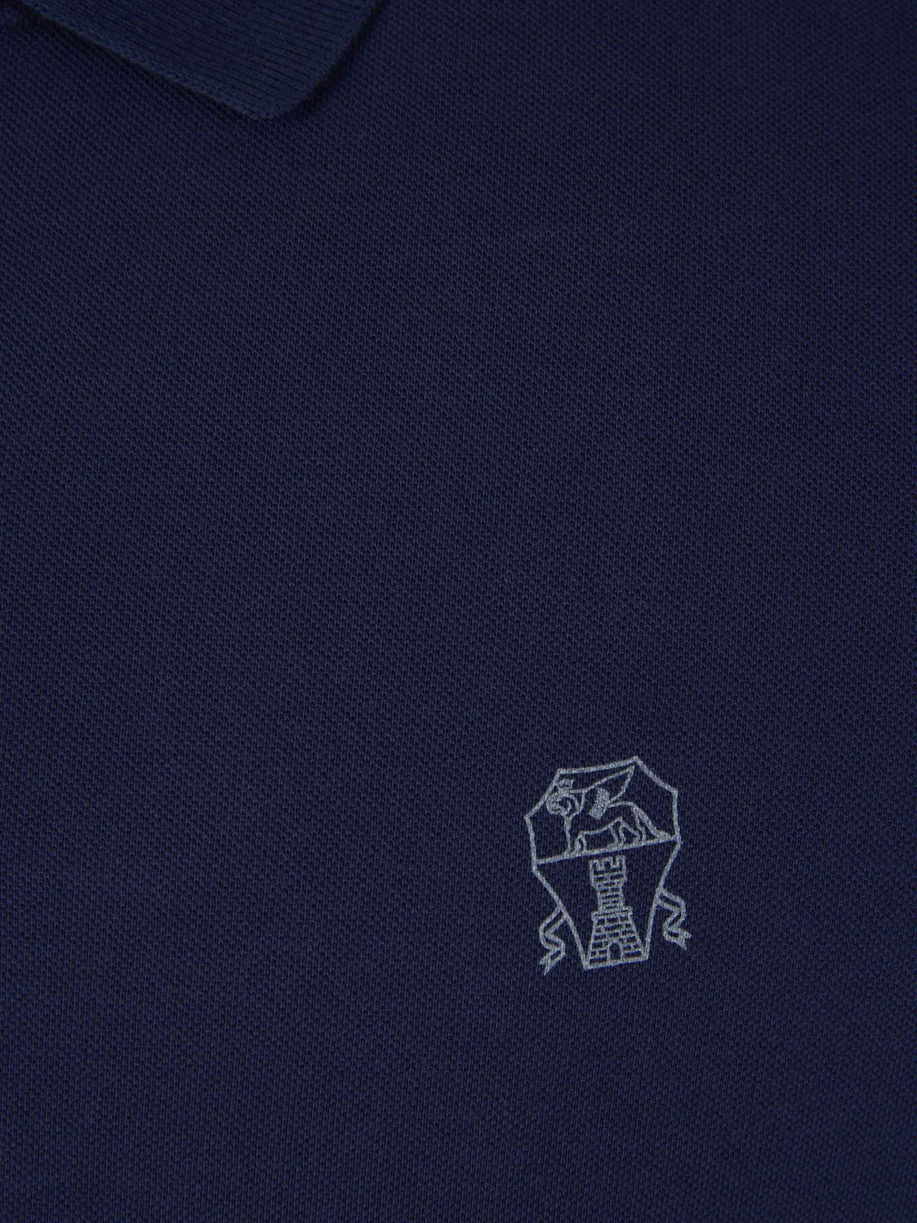 Outlet online Brunello Cucinelli Hombre Polo Piquet Logo color Azul Marino sku 552-001442 01 - Foto 4