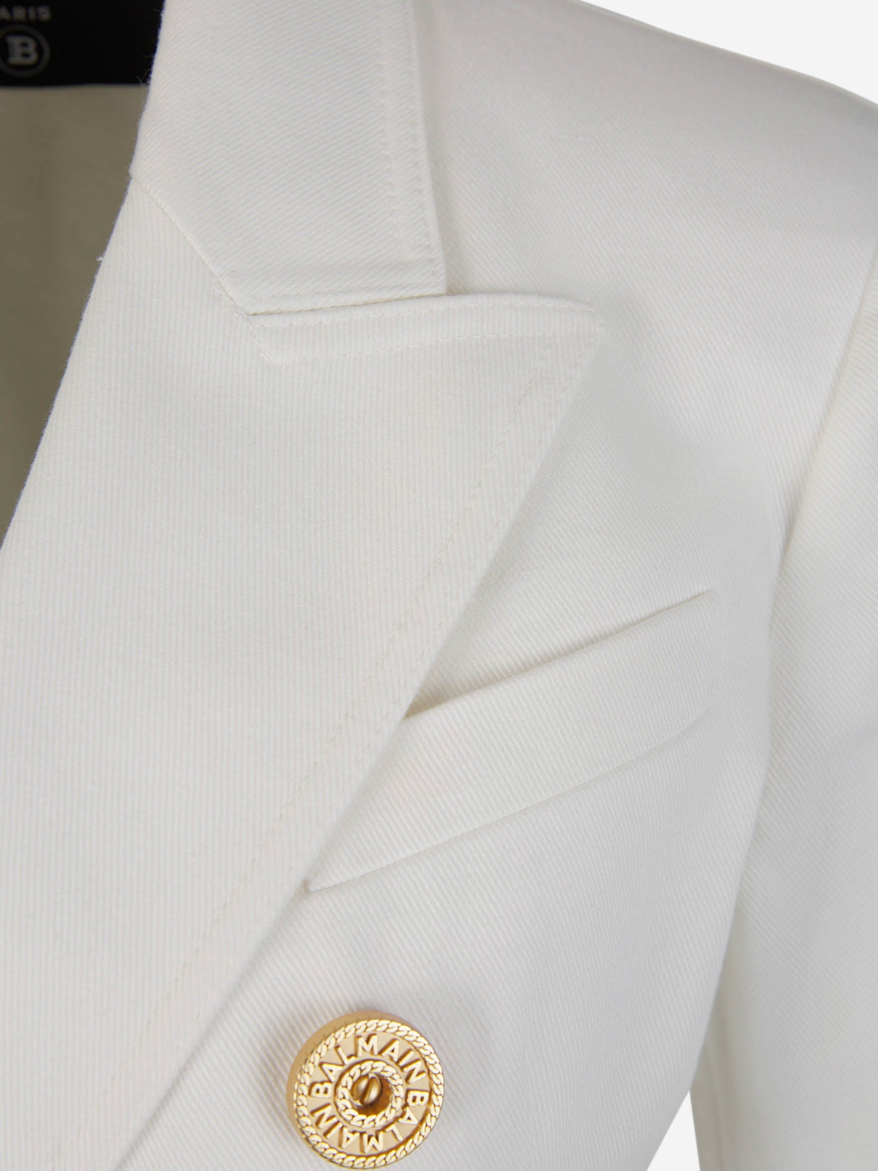 Outlet online Balmain Mujer Blazer Denim Botones color Blanco sku 741-002076 01 - Foto 4