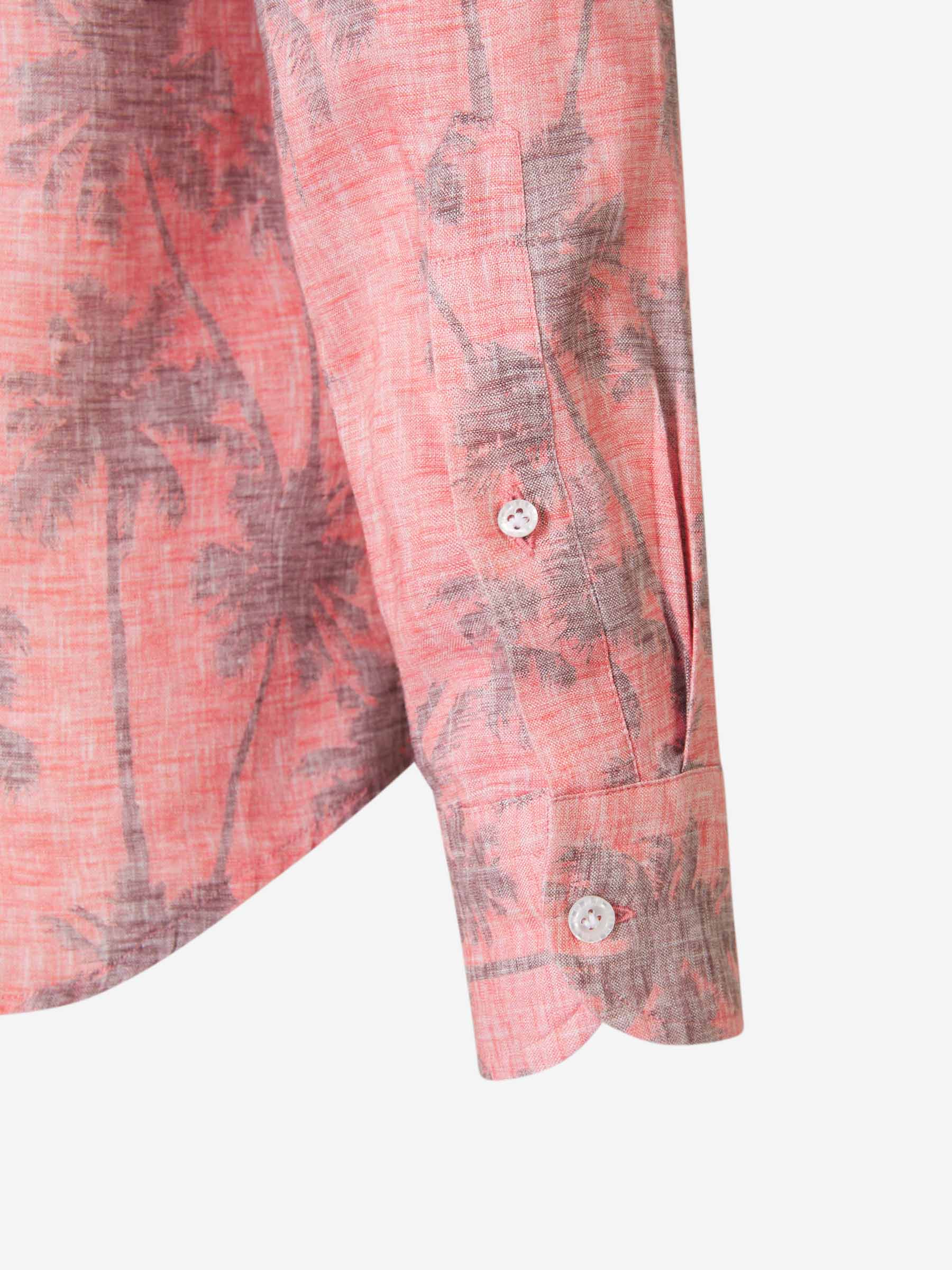Outlet online Santa Eulalia Hombre Camisa Motivo Palmeras color Coral sku 531-006255 01 - Foto 4