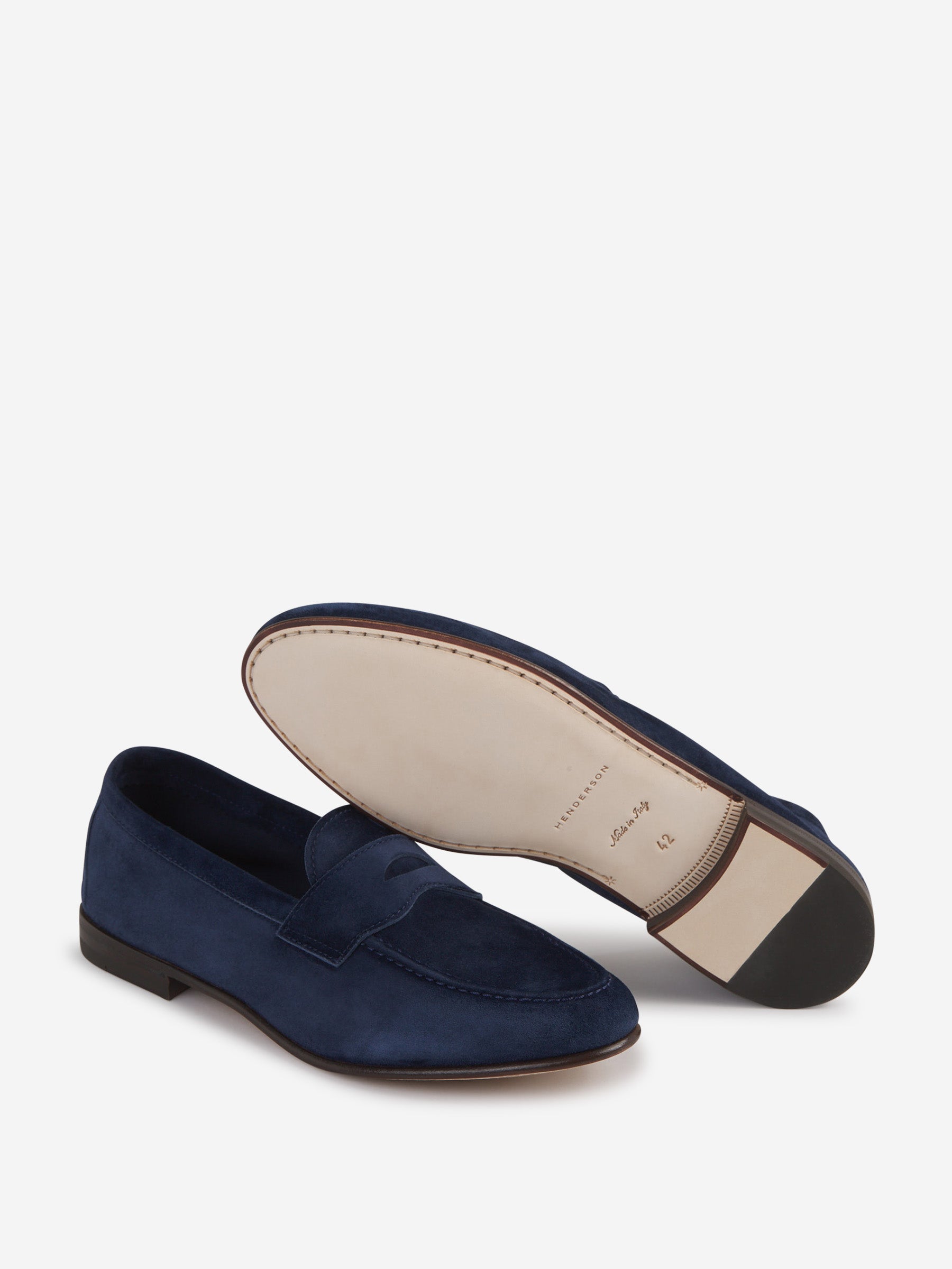 Outlet online Henderson Baracco Hombre Mocasines Piel Ante color Azul Marino sku 611-004393 02 - Foto 4