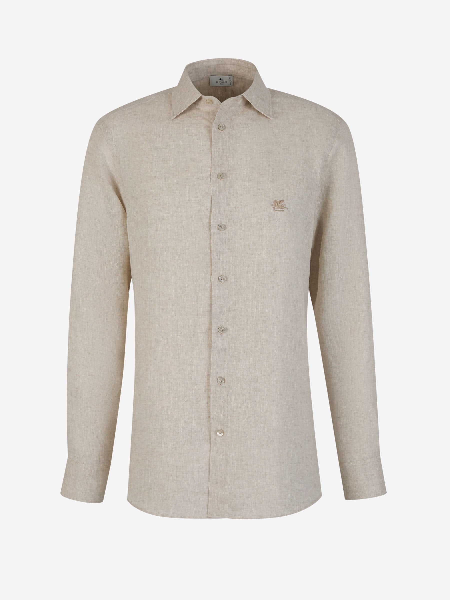 Outlet online Etro Hombre Camisa Lino Logo color Crema sku 531-006216 02 - Foto 1