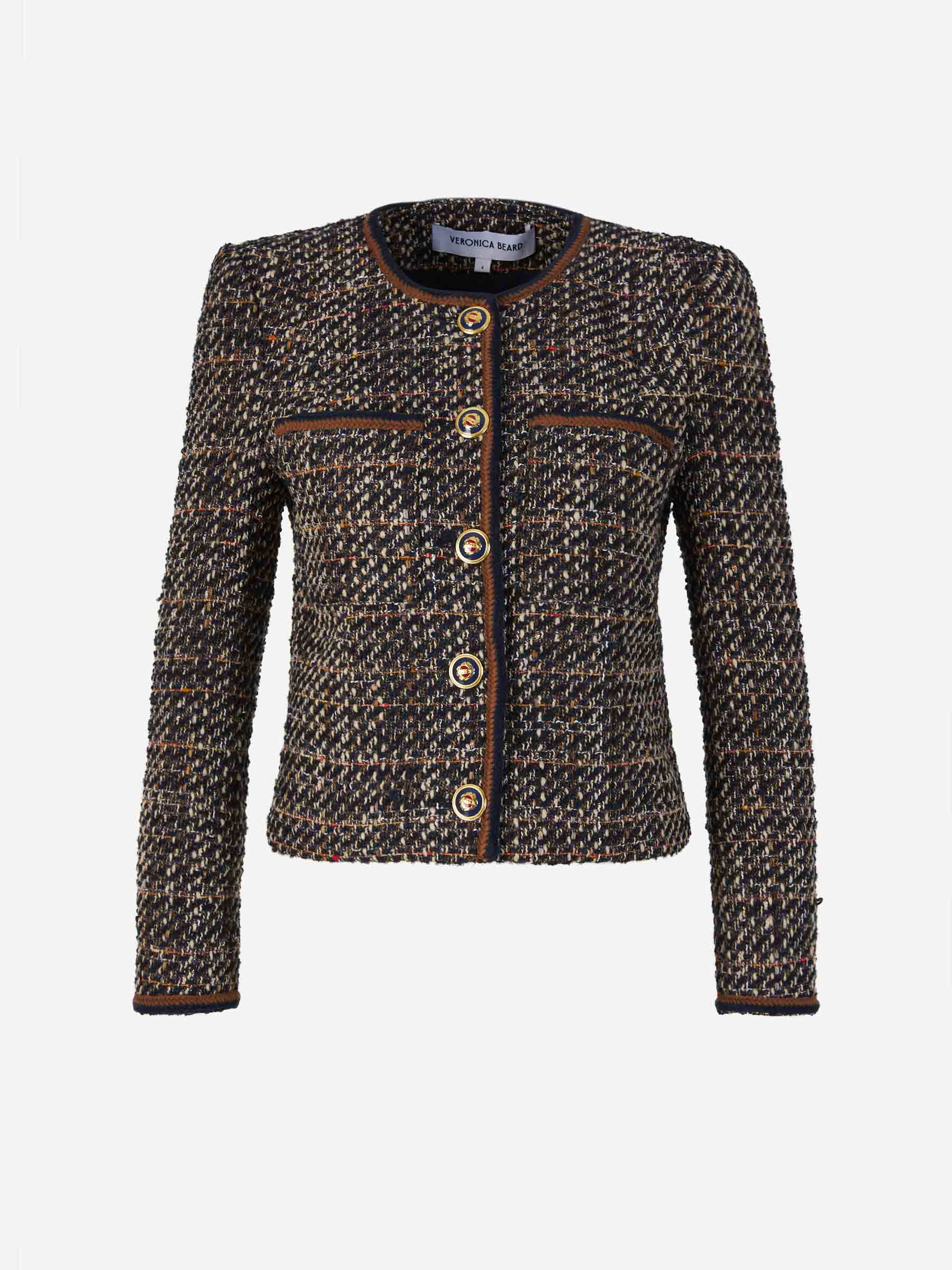 Outlet online Veronica Beard Mujer Chaqueta Lars Tweed color Azul Noche sku 741-002100 01 - Foto 1