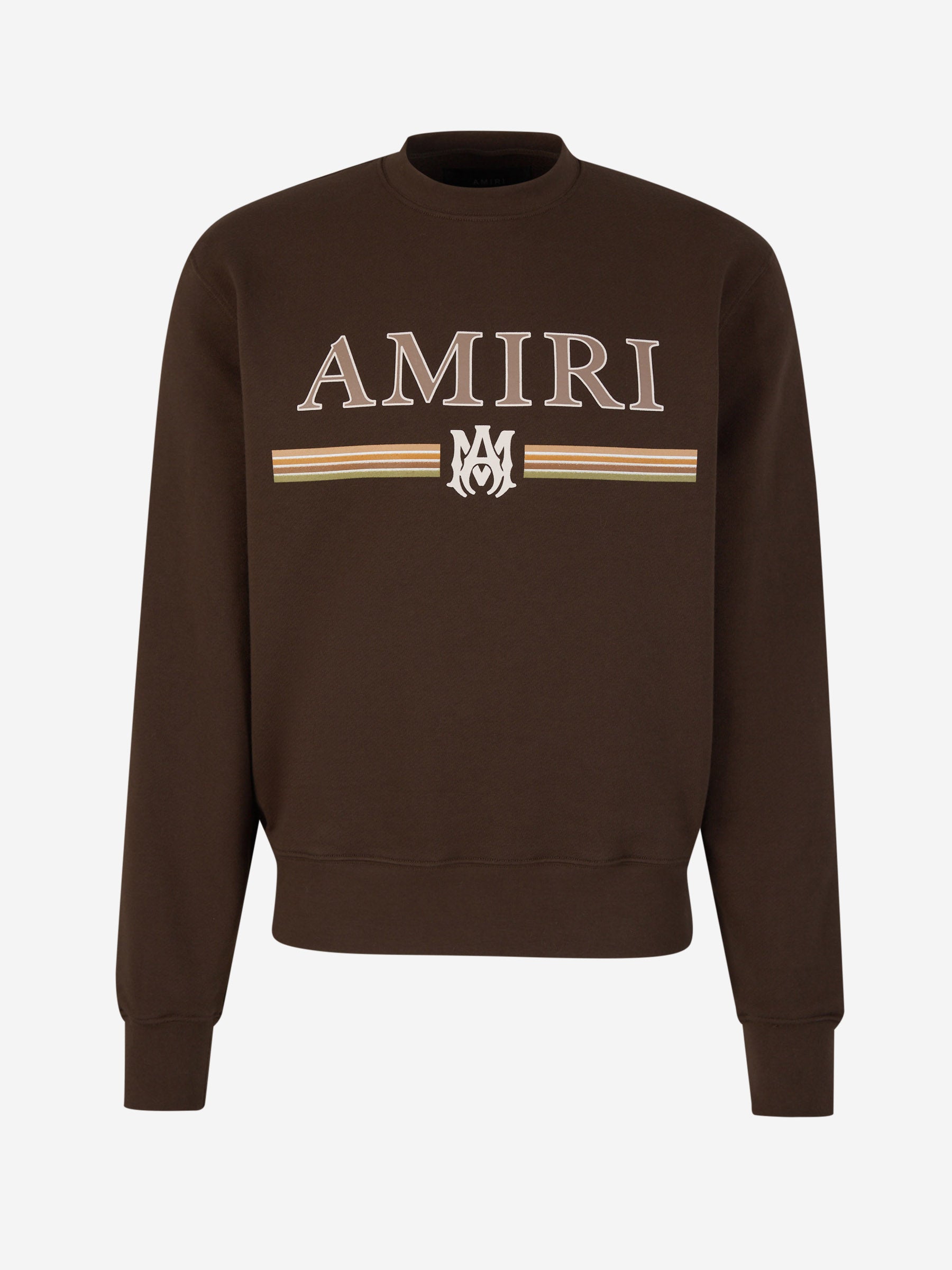 Outlet online Amiri Hombre Sudadera Crewneck Logo color Marrón sku 545-001536 01 - Foto 2