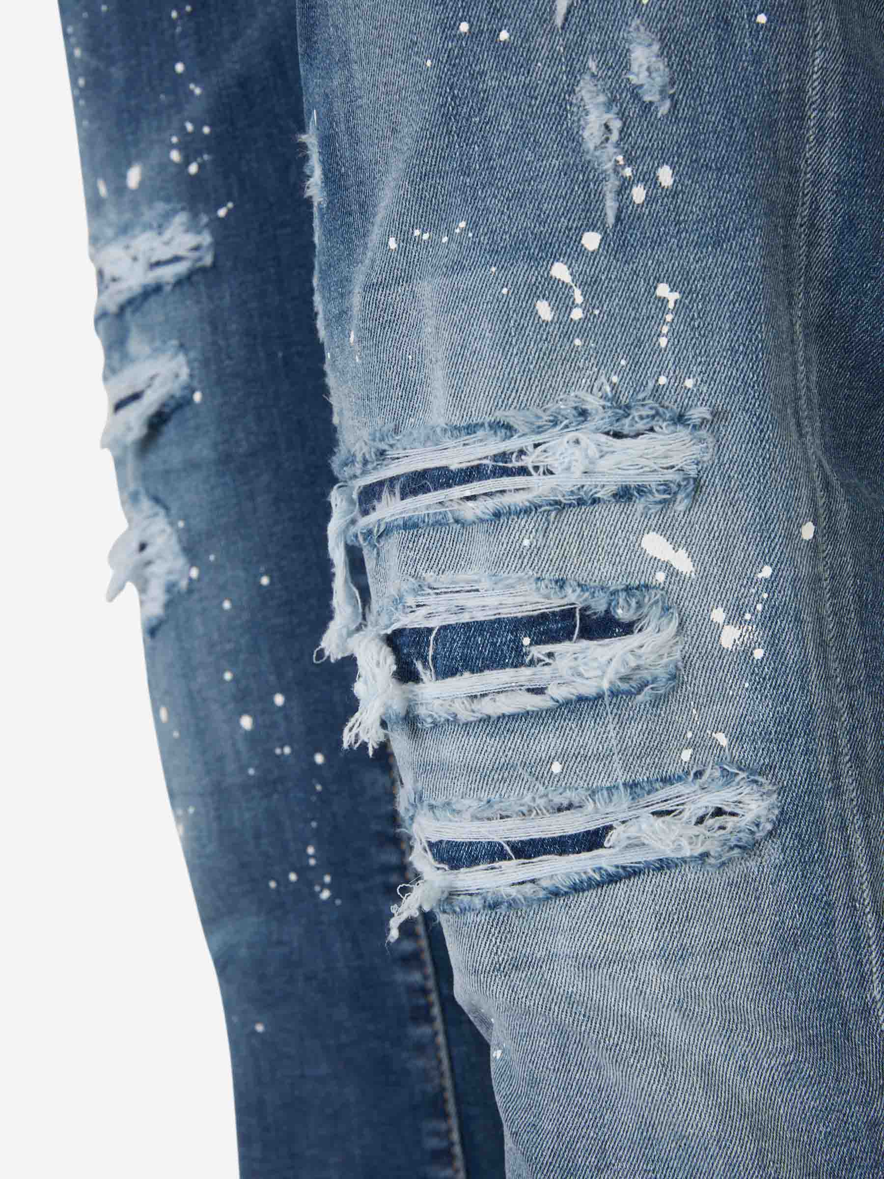 Outlet online Dsquared2 Hombre Jeans Skater Rotos color Azul Denim sku 522-002616 01 - Foto 4