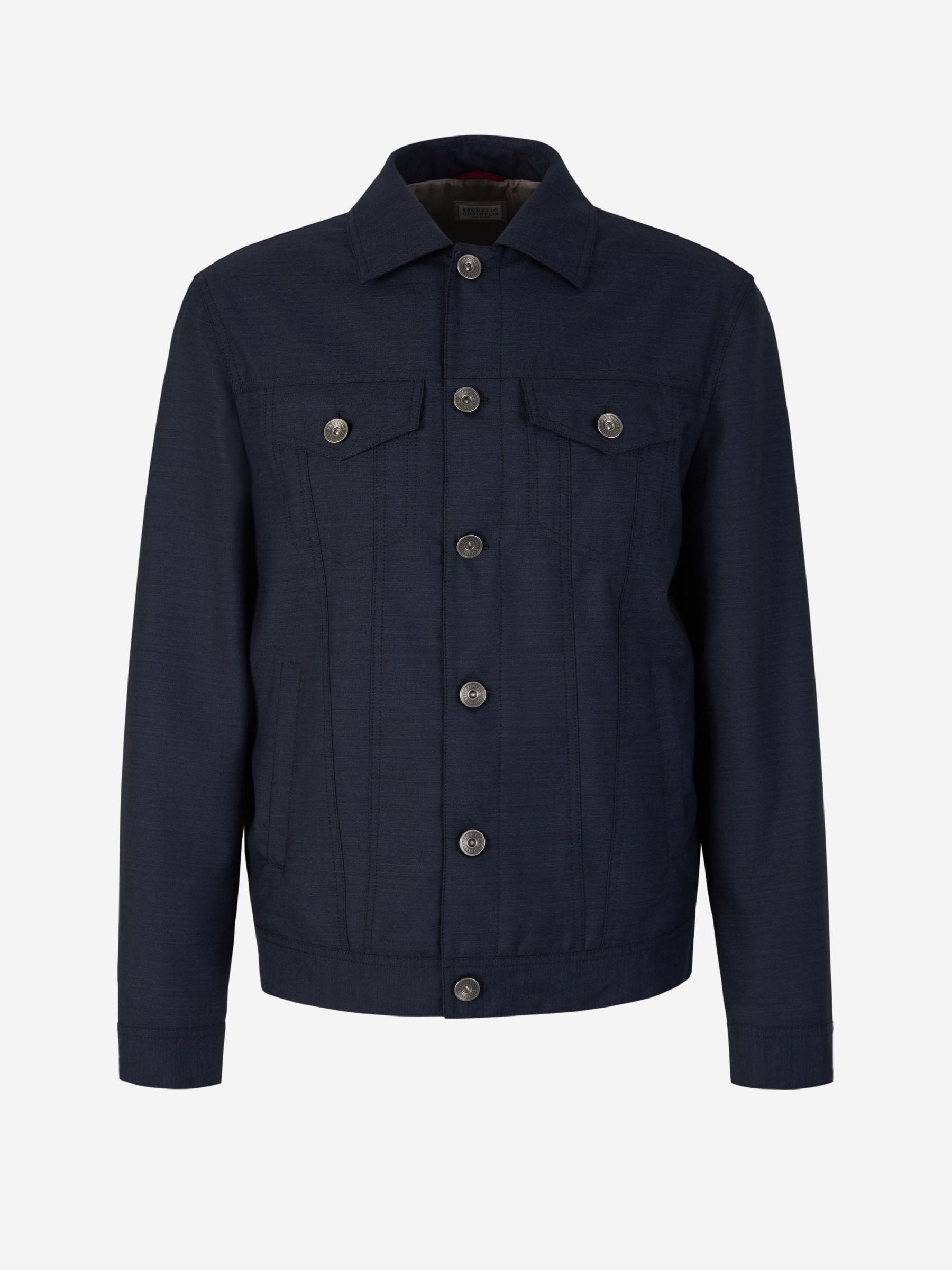 Outlet online Brunello Cucinelli Hombre Chaqueta Lana Bolsillos color Azul Noche sku 512-002177 01 - Foto 1
