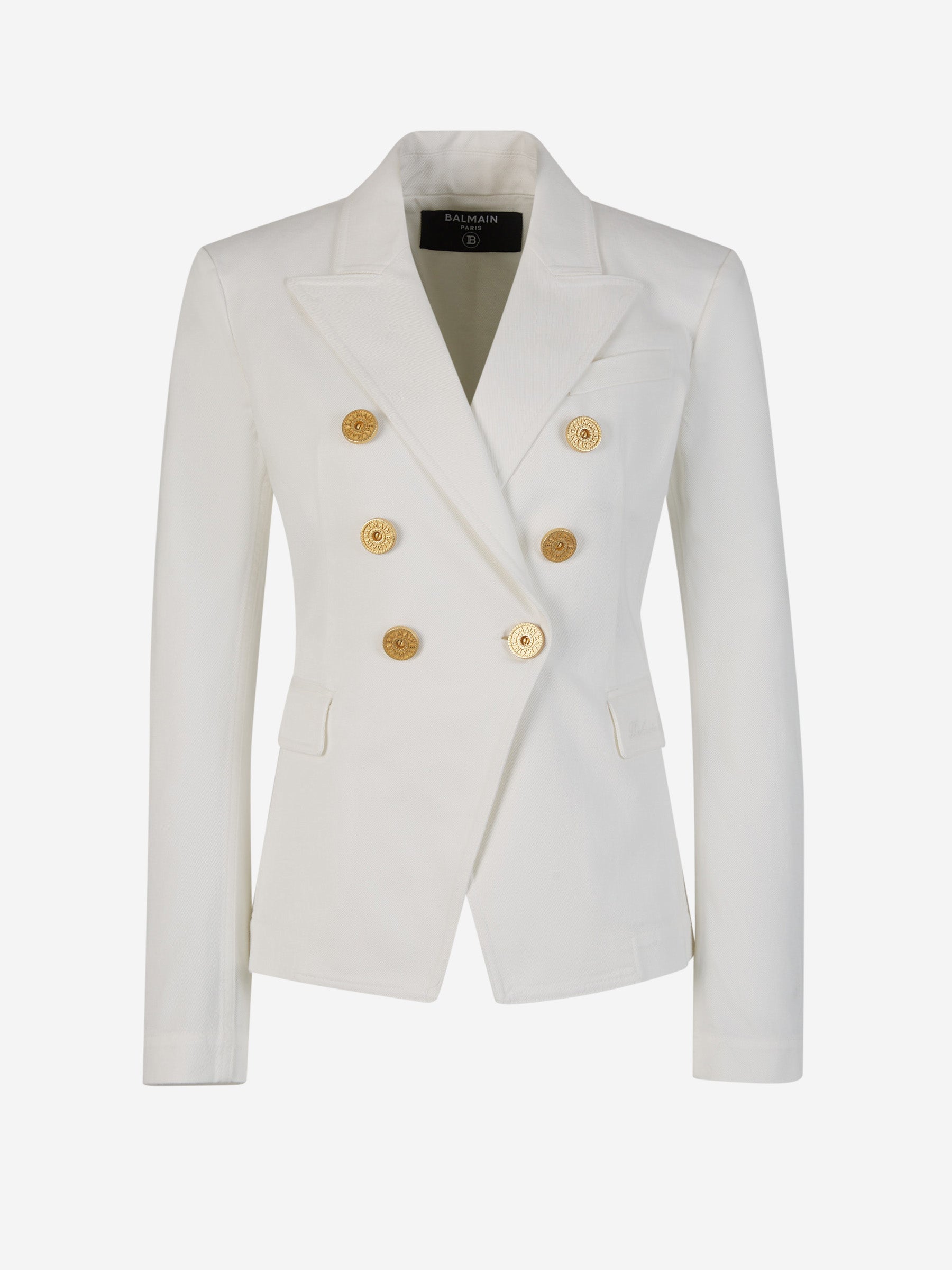 Outlet online Balmain Mujer Blazer Denim Botones color Blanco sku 741-002076 01 - Foto 1