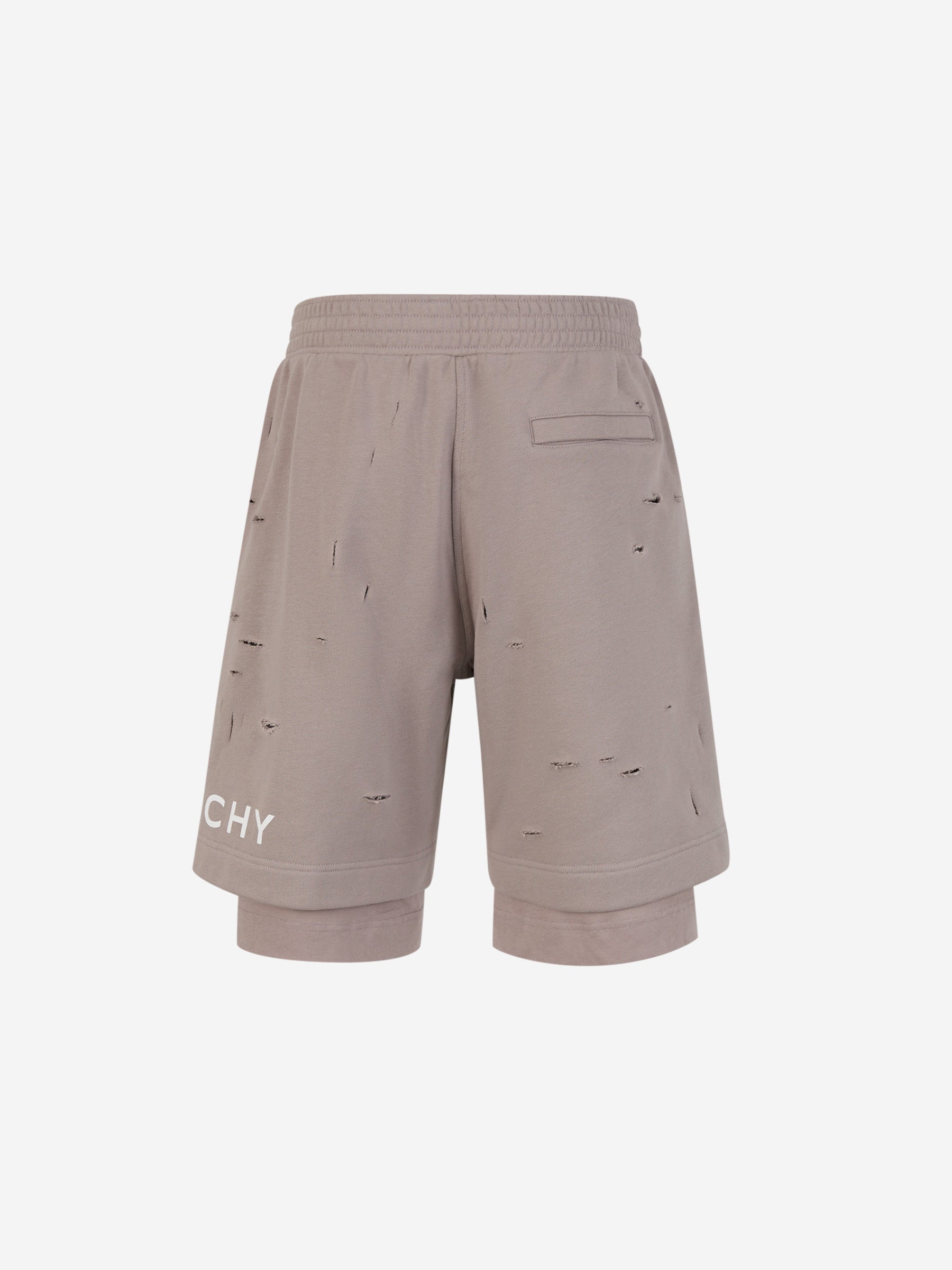 Outlet online Givenchy Hombre Bermudas Algodón Logo color Topo sku 523-000934 01 - Foto 3