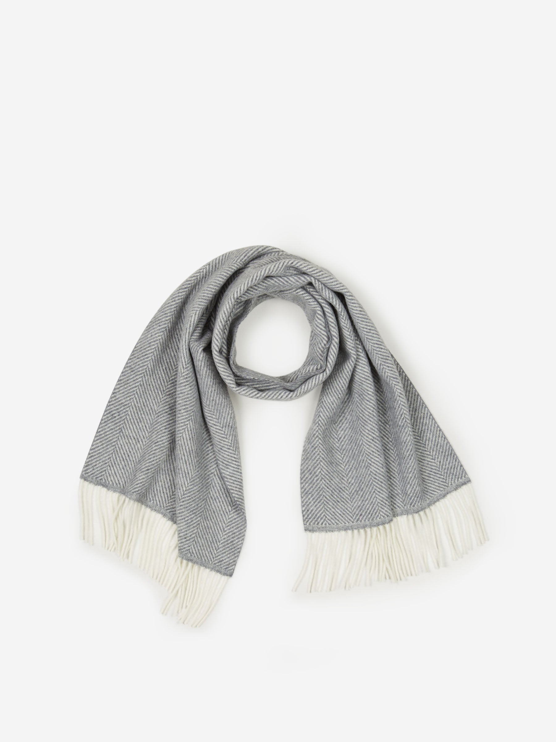 Outlet online Santa Eulalia Hombre Bufanda Espiga Lana color Marfil sku 630-001244 03 - Foto 1
