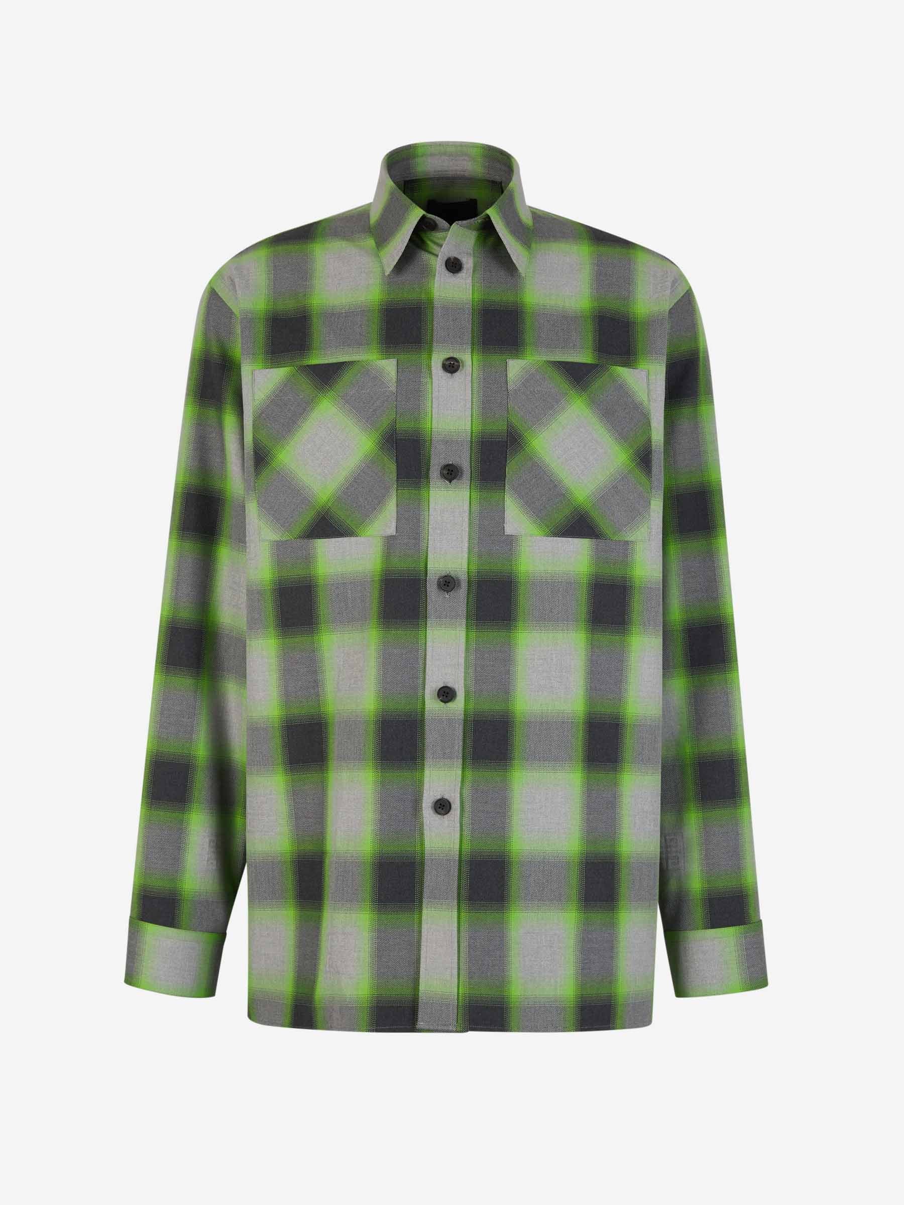Outlet online Givenchy Hombre Camisa Motivo Cuadros color Verde Menta sku 531-006193 01 - Foto 1