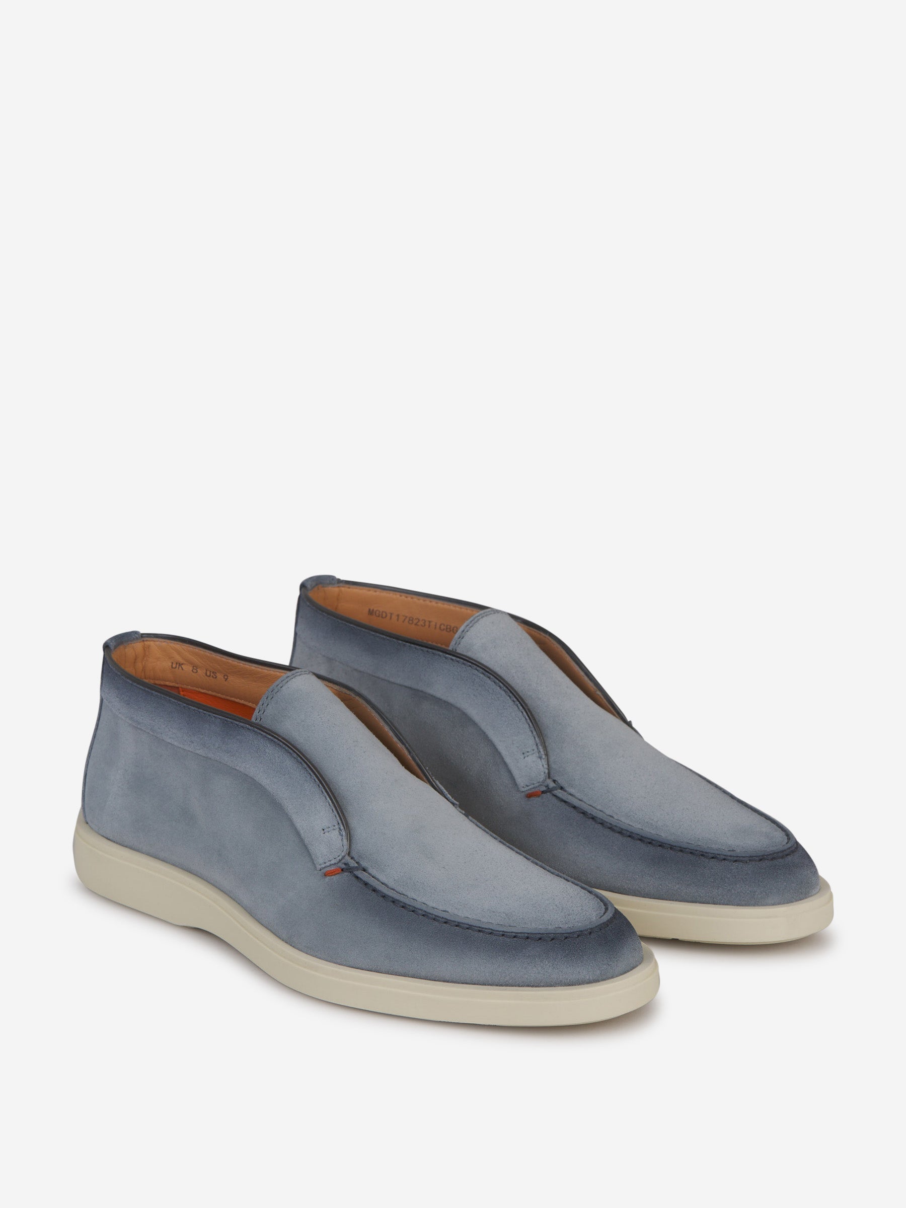 Outlet online Santoni Hombre Mocasines Altos Piel color Azul Denim sku 611-004409 02 - Foto 2