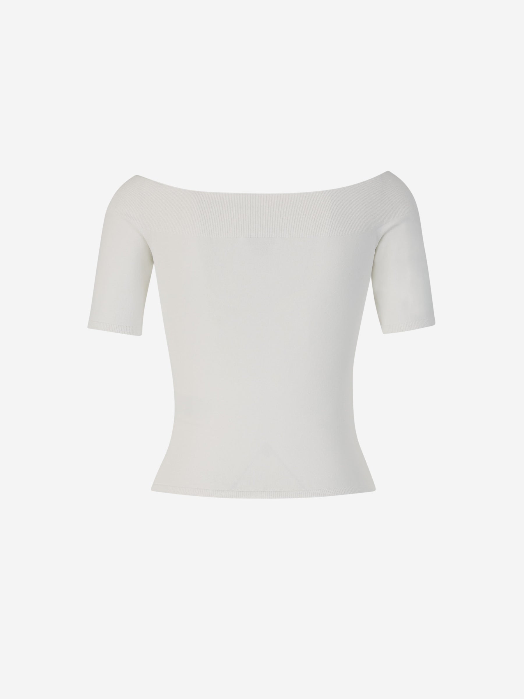 Outlet online McQueen Mujer Top Punto Canalé color Blanco sku 703-002138 01 - Foto 2