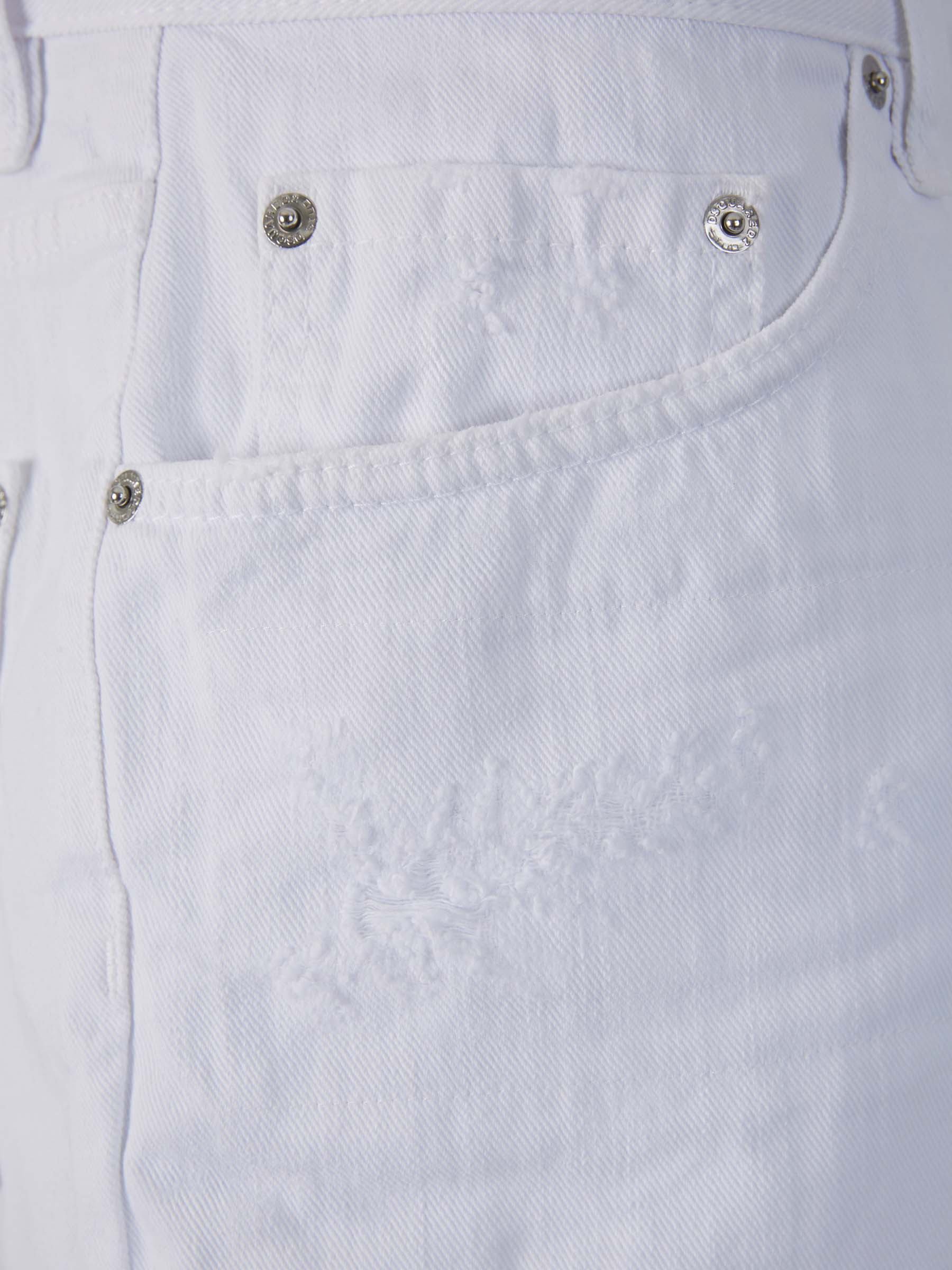 Outlet online Dsquared2 Hombre Bermudas Denim Rotos color Blanco sku 523-000964 01 - Foto 3