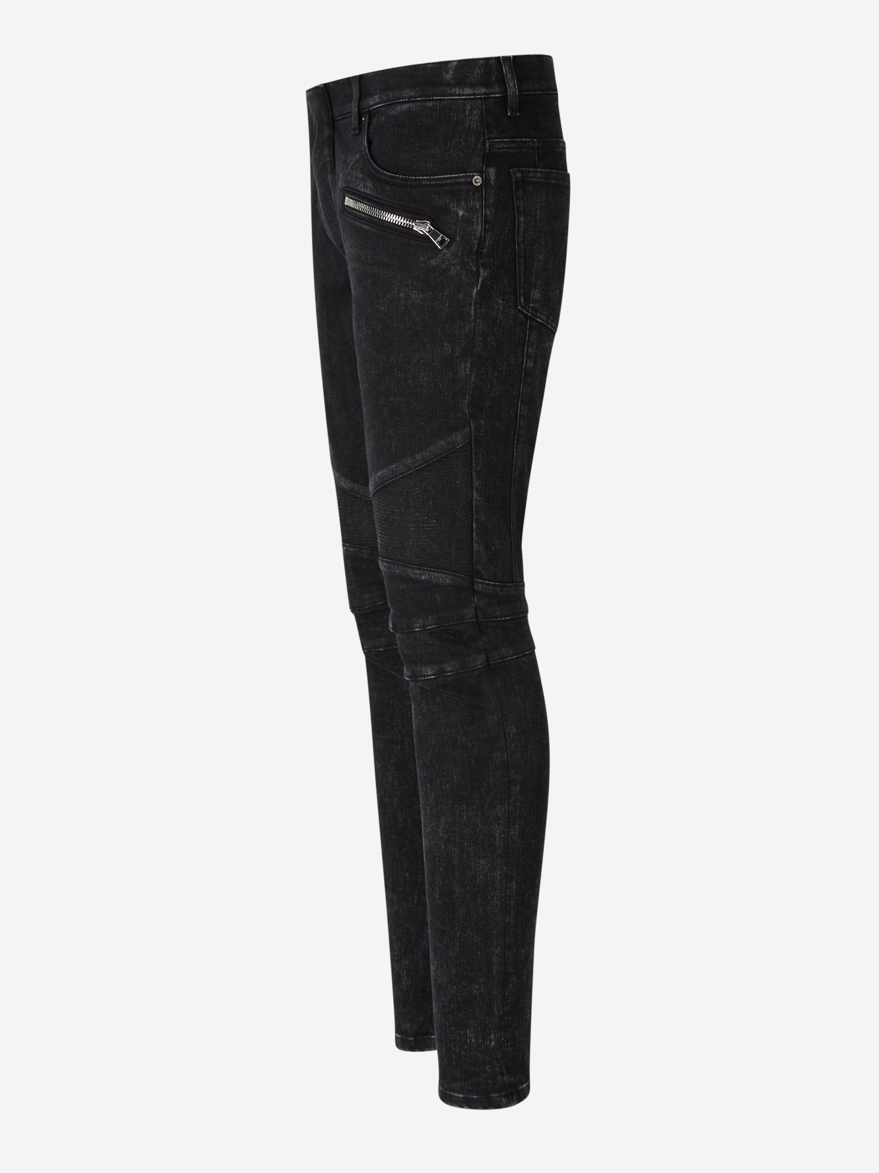 Outlet online Balmain Hombre Jeans Slim Fit Biker color Negro sku 522-002617 01 - Foto 2